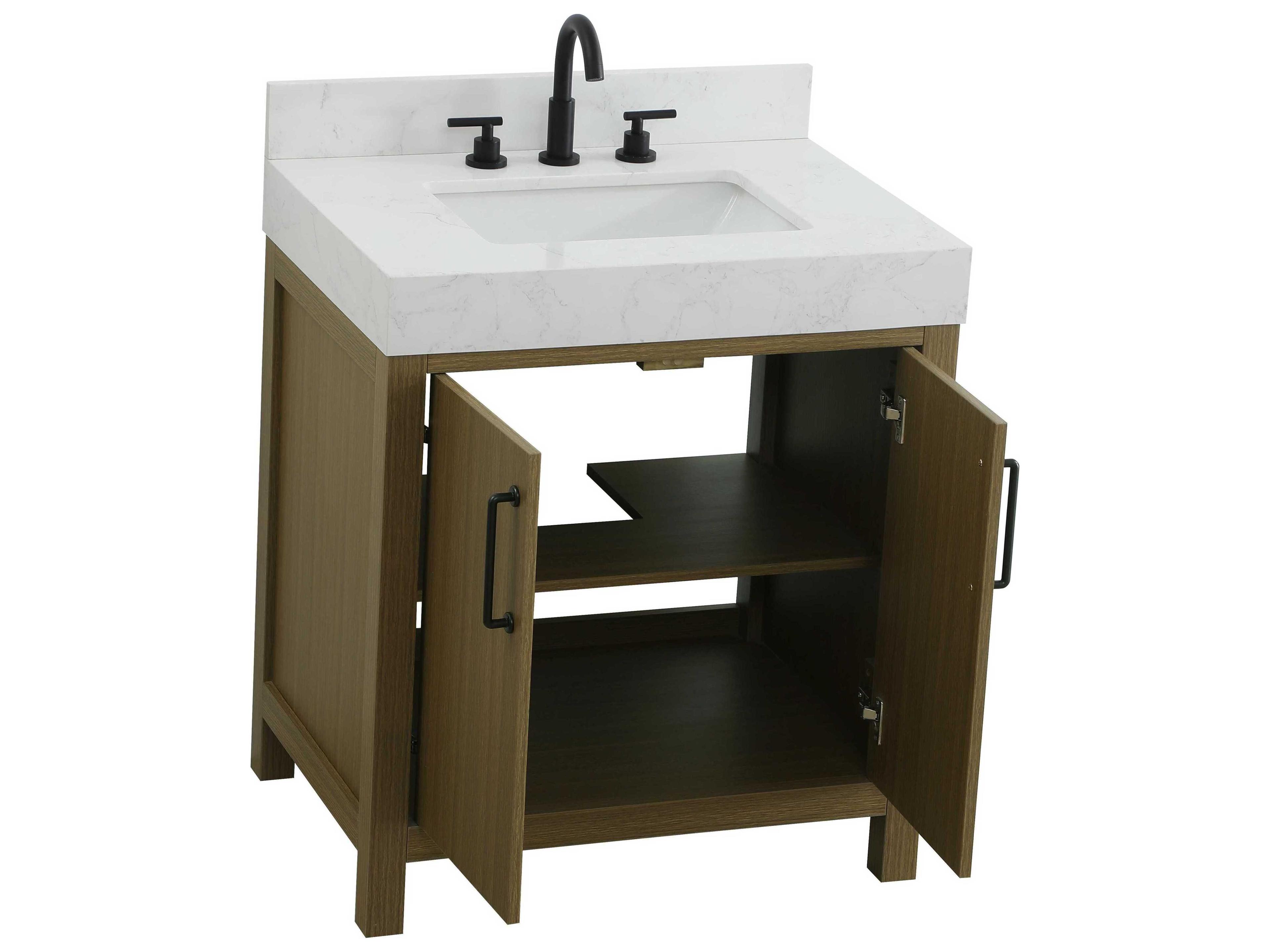 Elegant Lighting Nathan Chestnut Brown Vanity