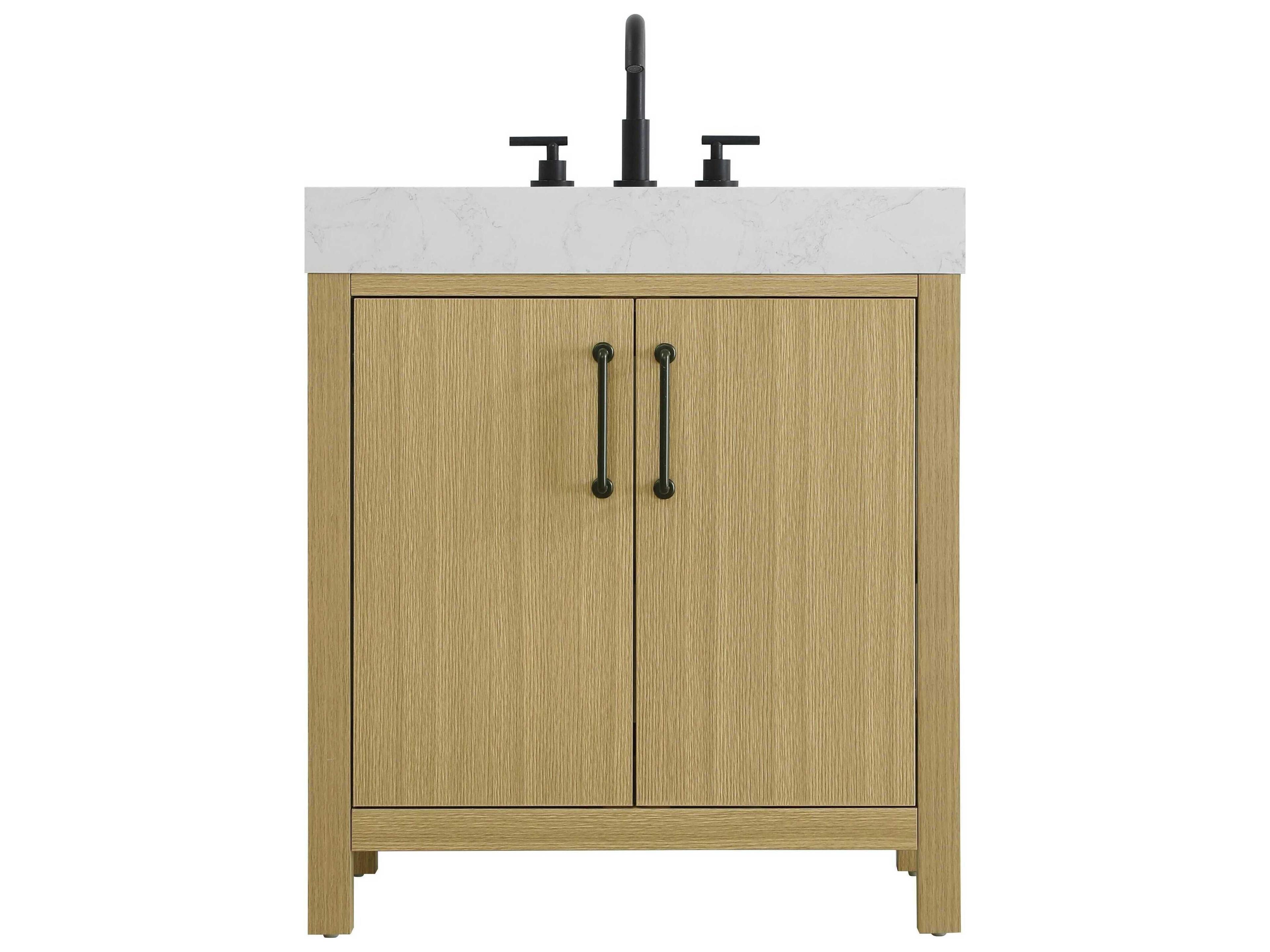Elegant Lighting Nathan Honey Brown Vanity