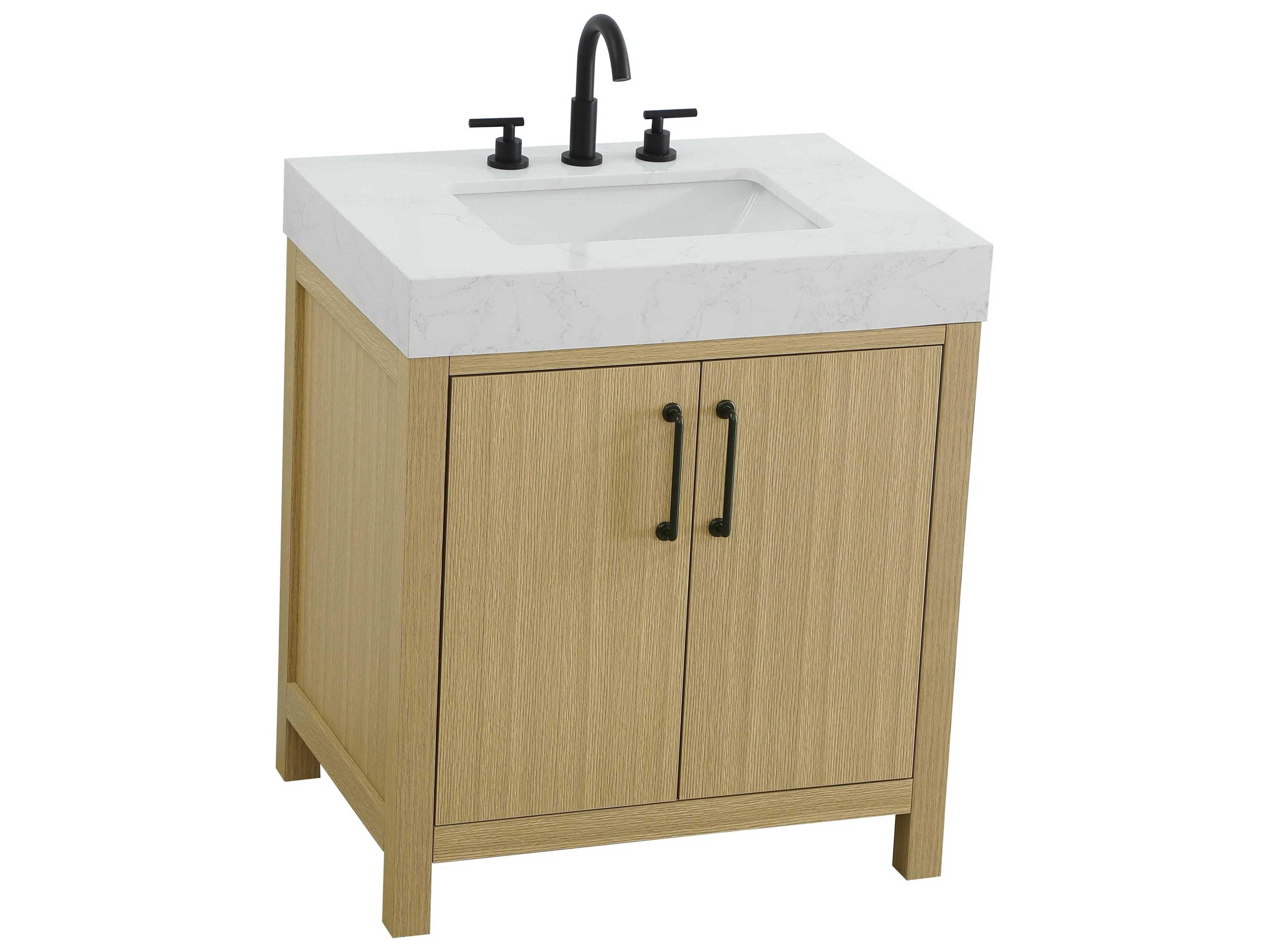 Elegant Lighting Nathan Honey Brown Vanity