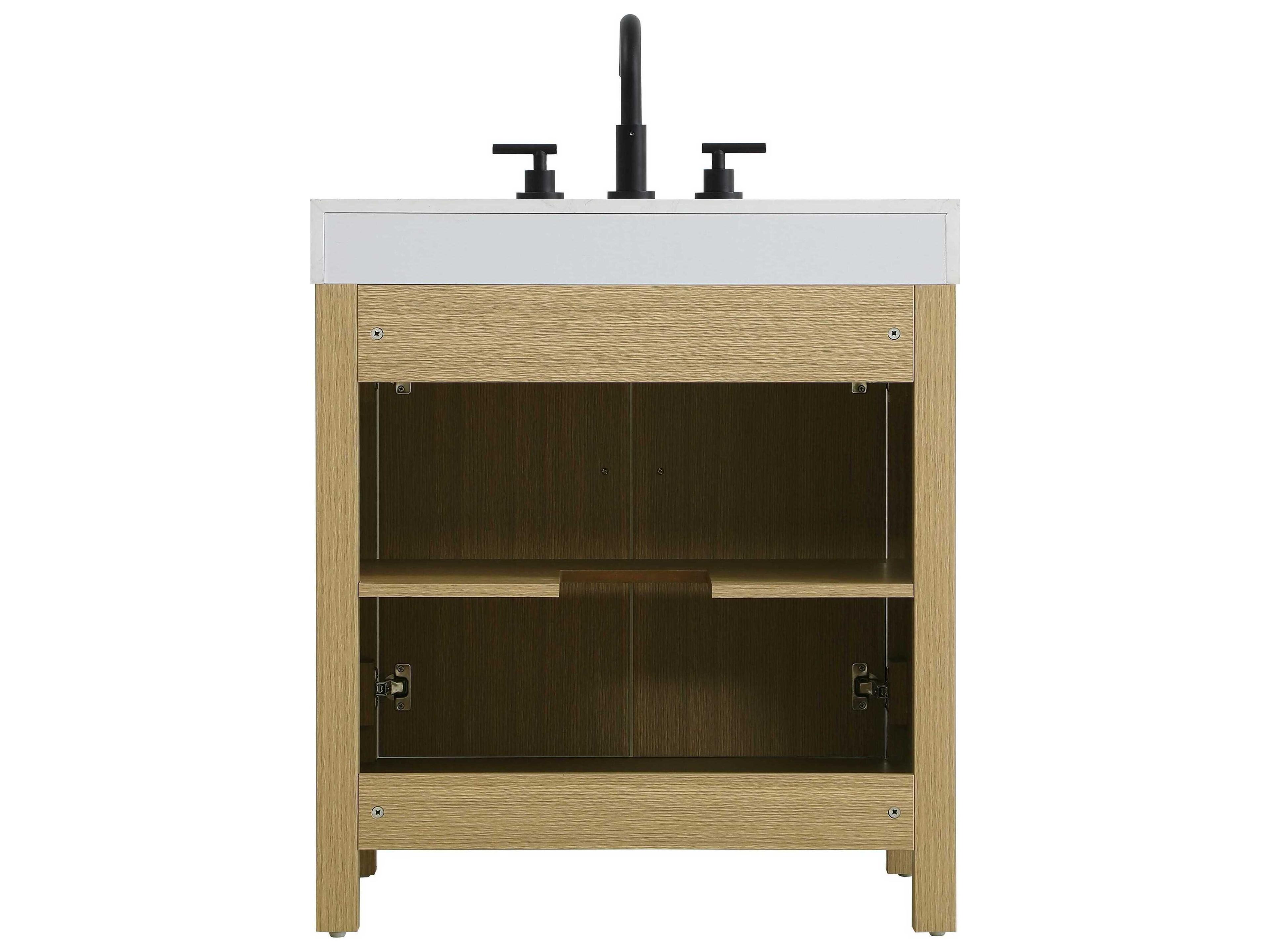 Elegant Lighting Nathan Honey Brown Vanity