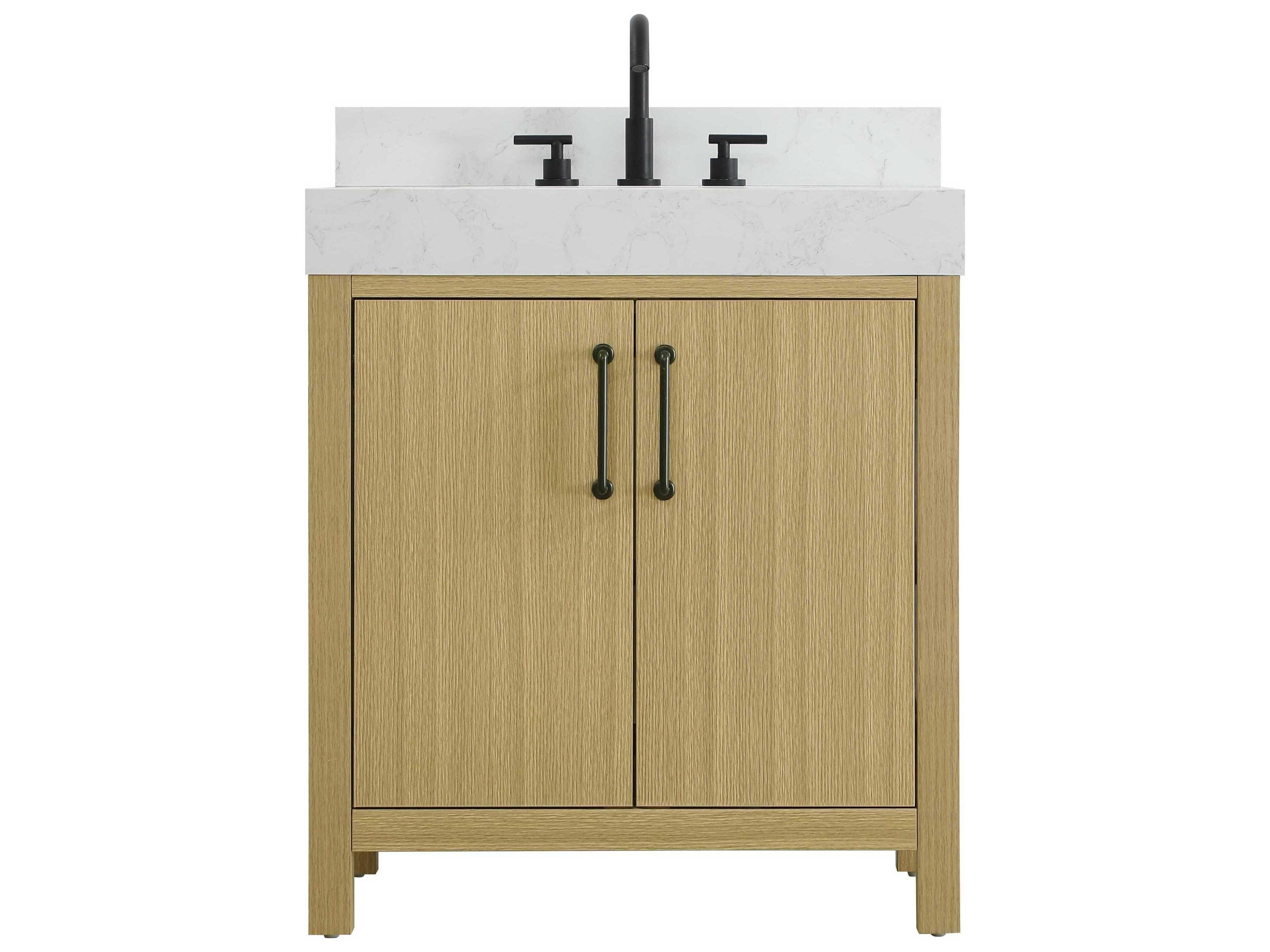 Elegant Lighting Nathan Honey Brown Vanity