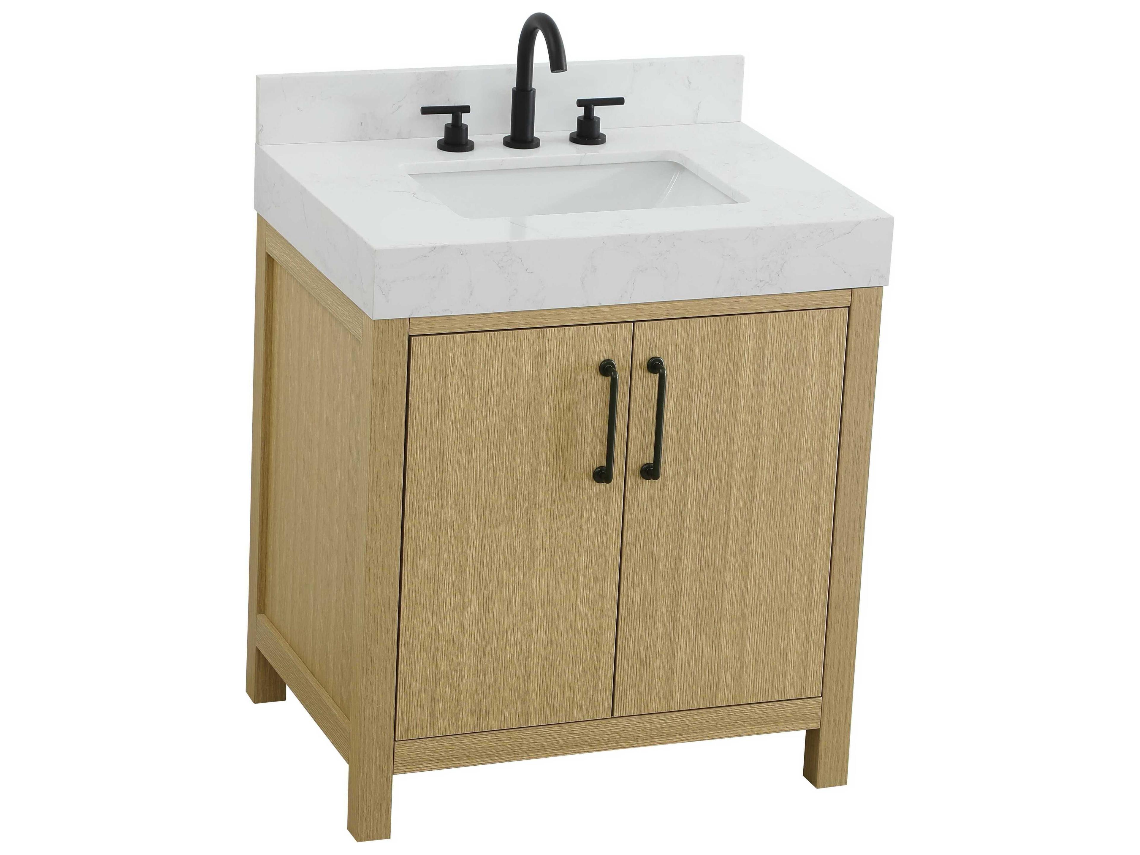 Elegant Lighting Nathan Honey Brown Vanity