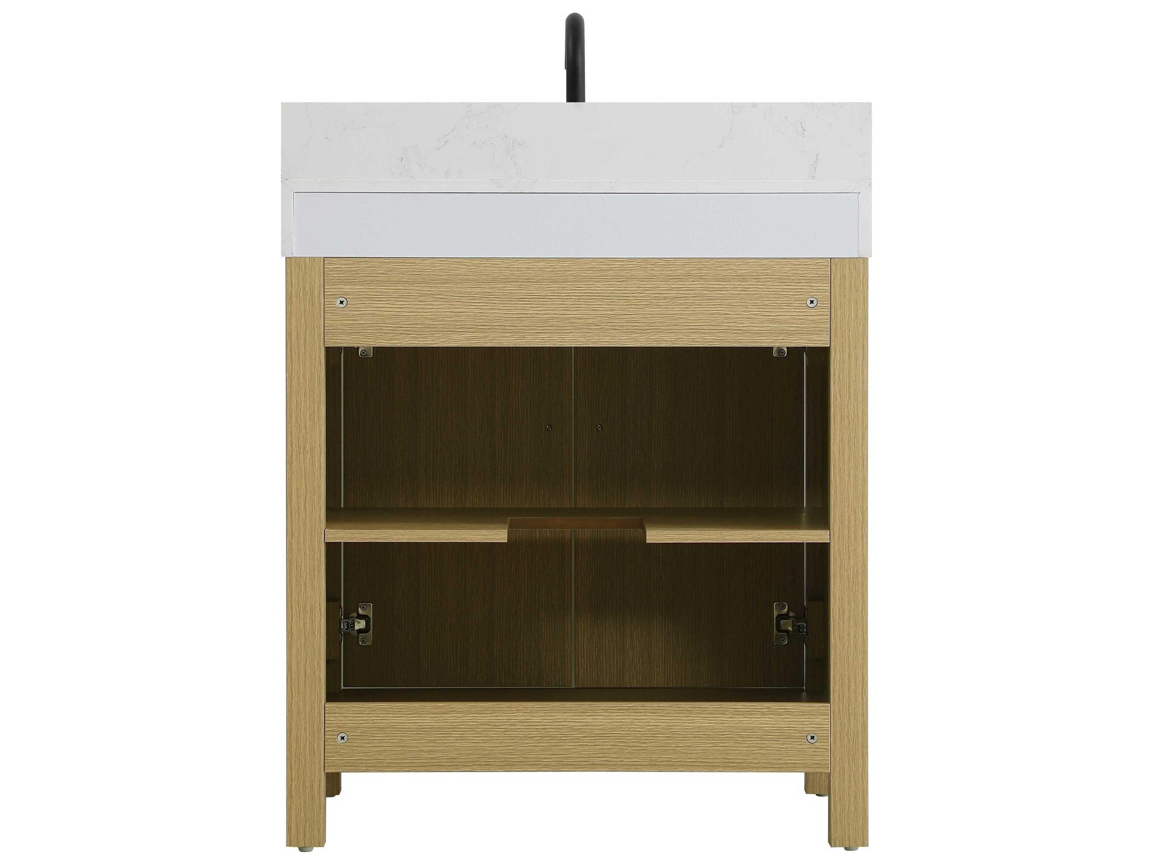 Elegant Lighting Nathan Honey Brown Vanity