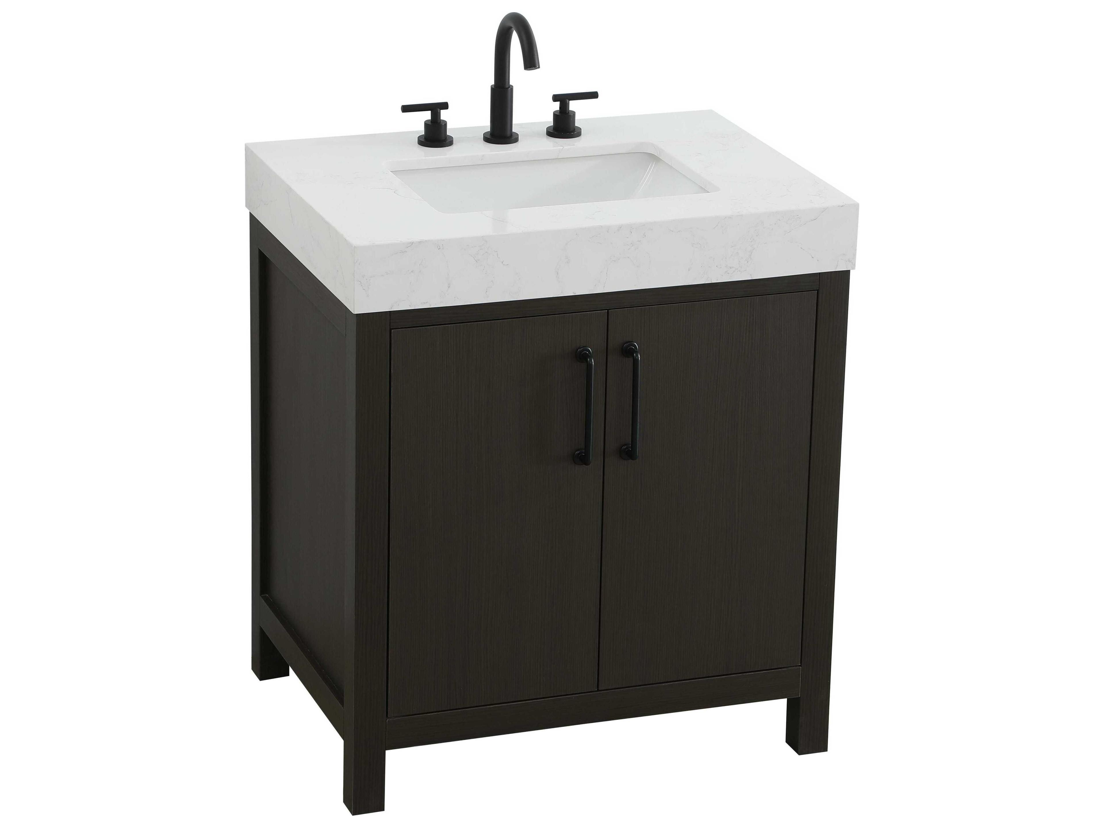 Elegant Lighting Nathan Mocha Brown Vanity