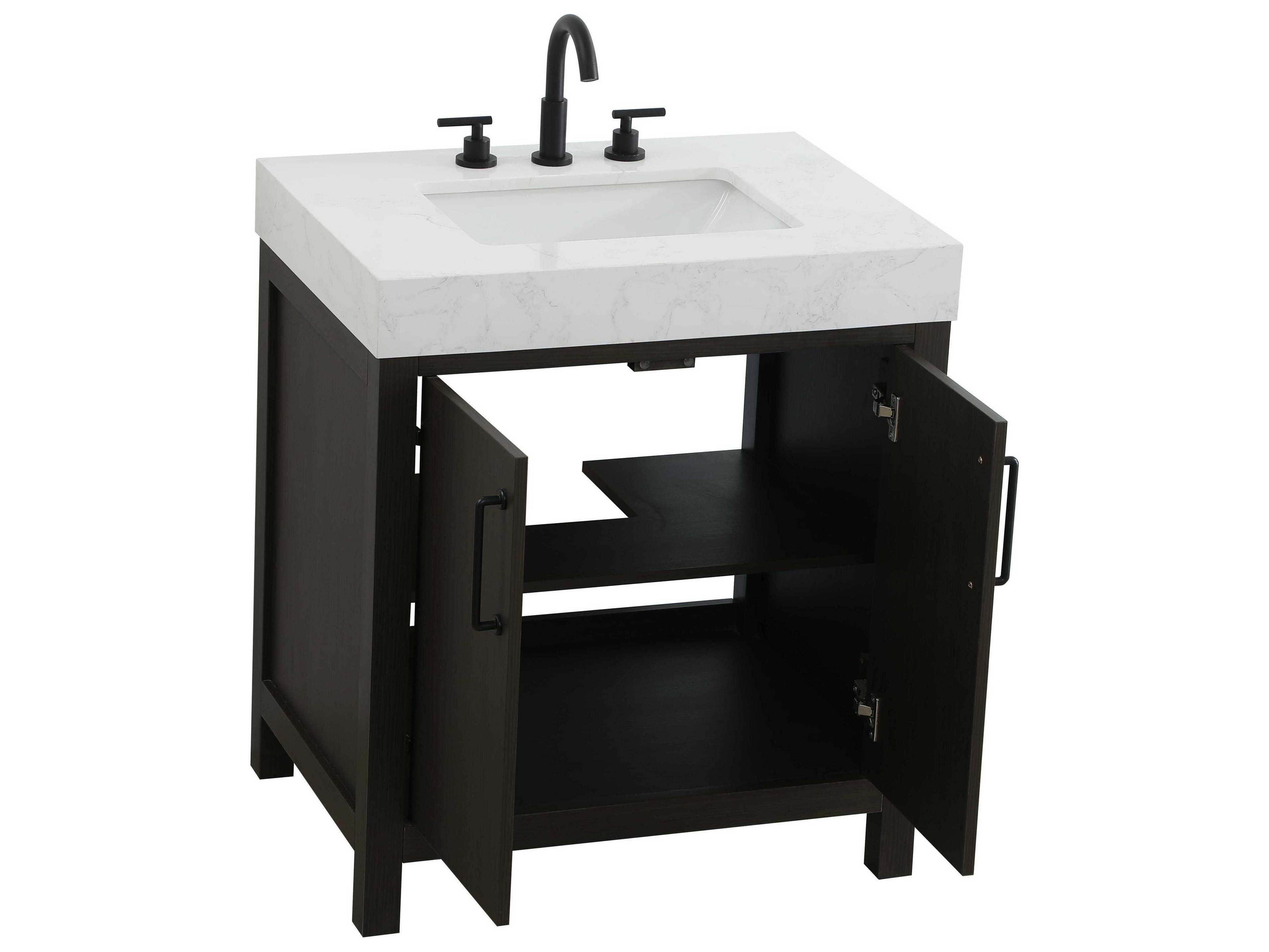 Elegant Lighting Nathan Mocha Brown Vanity