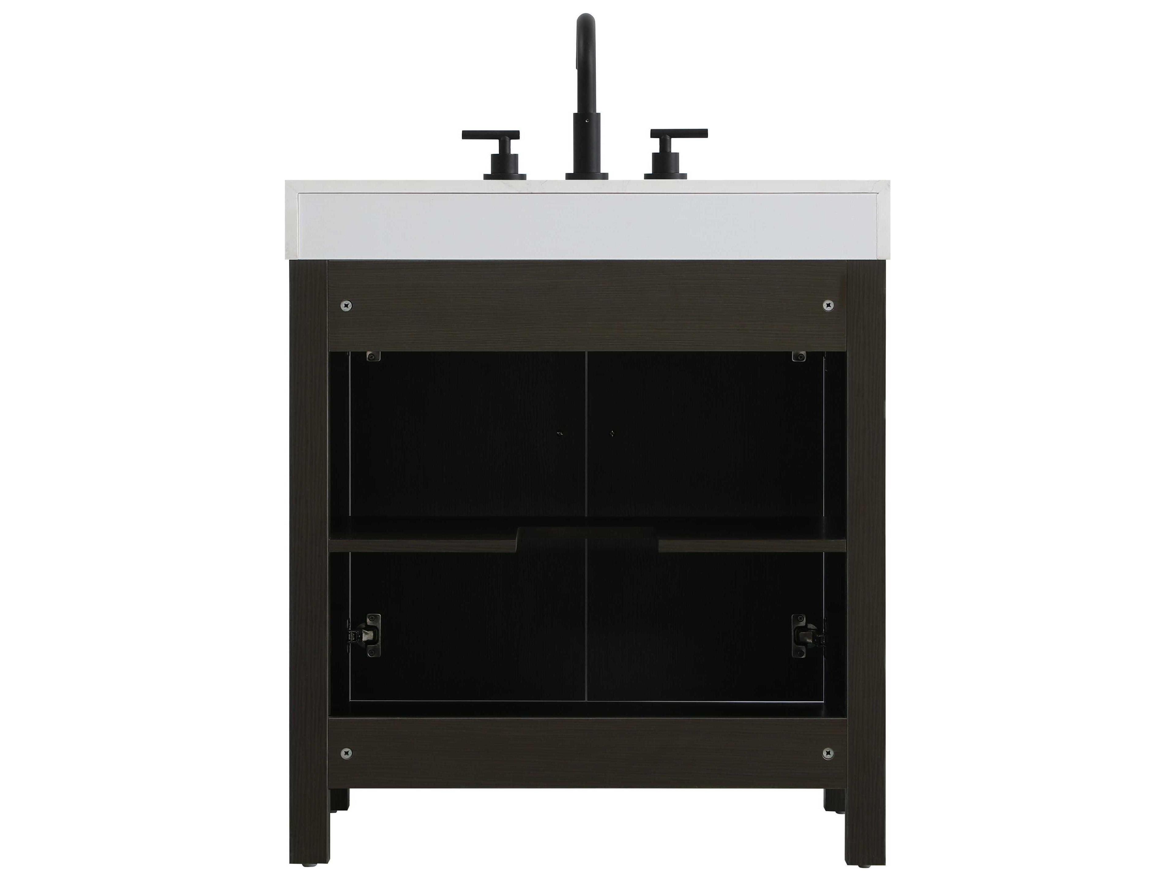 Elegant Lighting Nathan Mocha Brown Vanity