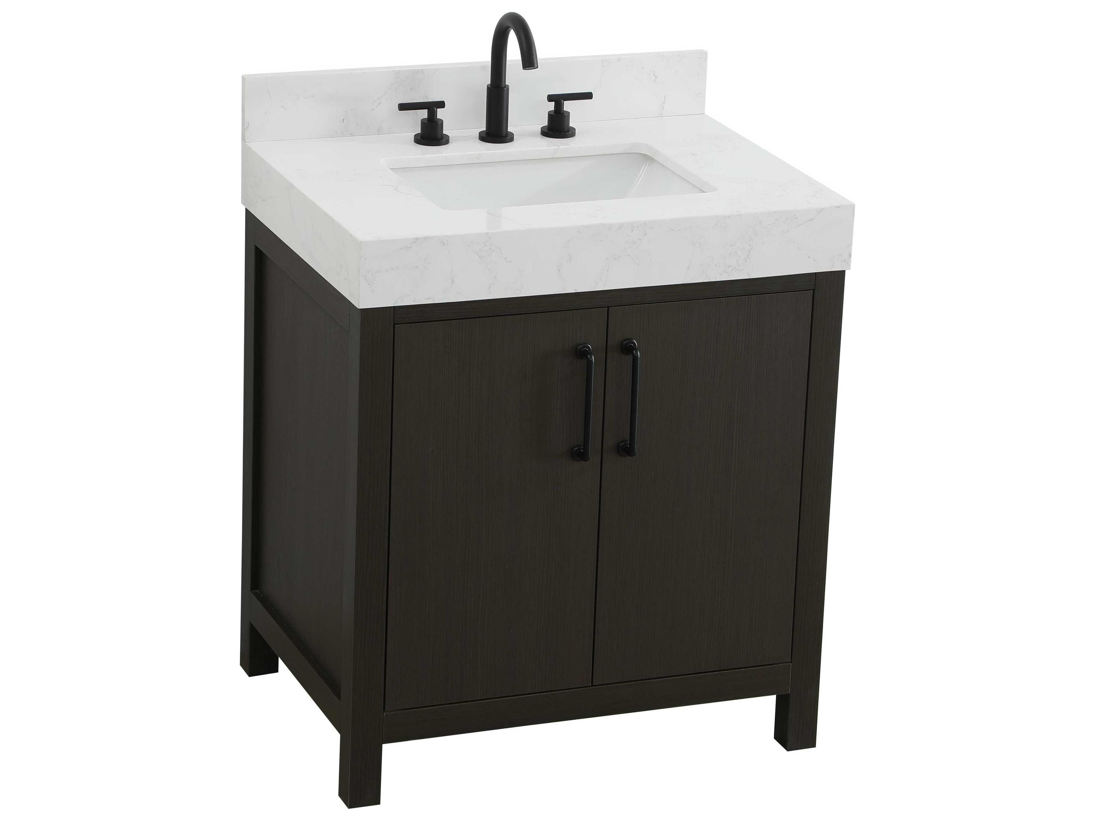 Elegant Lighting Nathan Mocha Brown Vanity