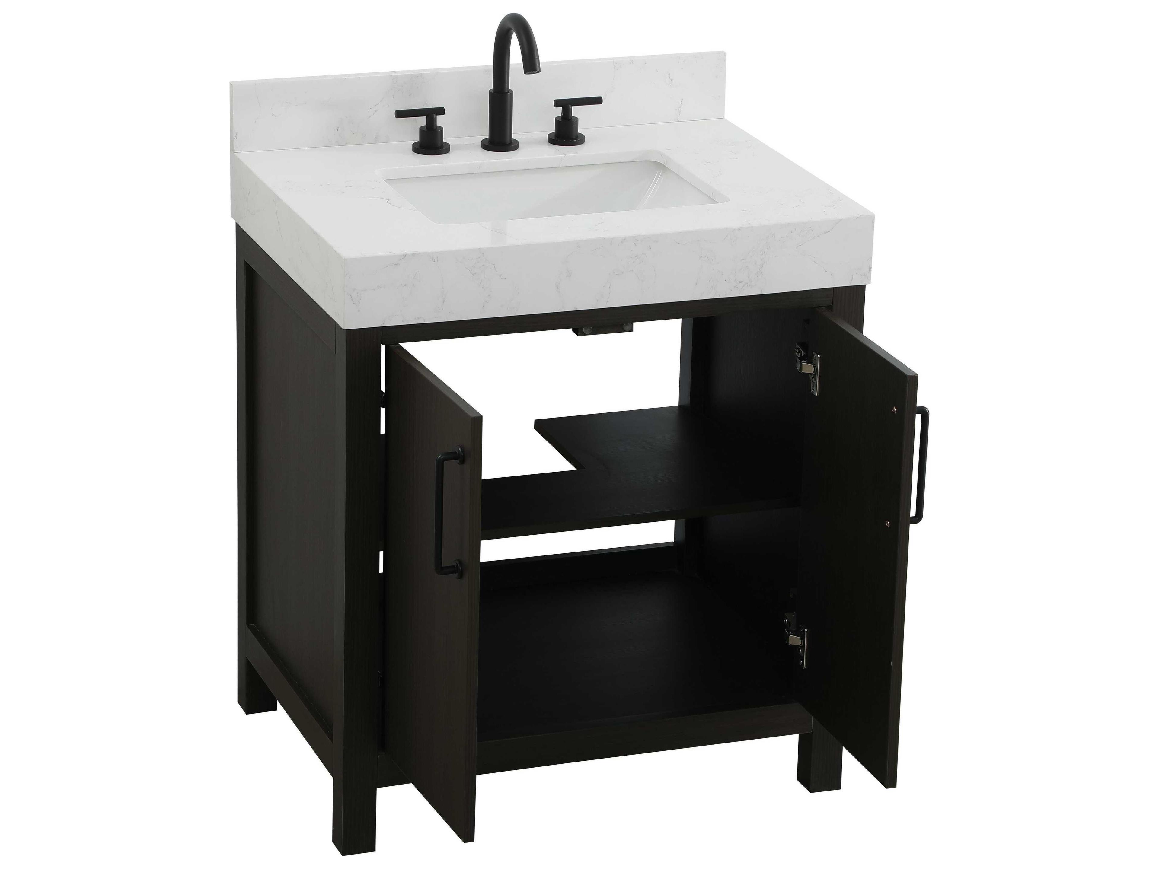 Elegant Lighting Nathan Mocha Brown Vanity