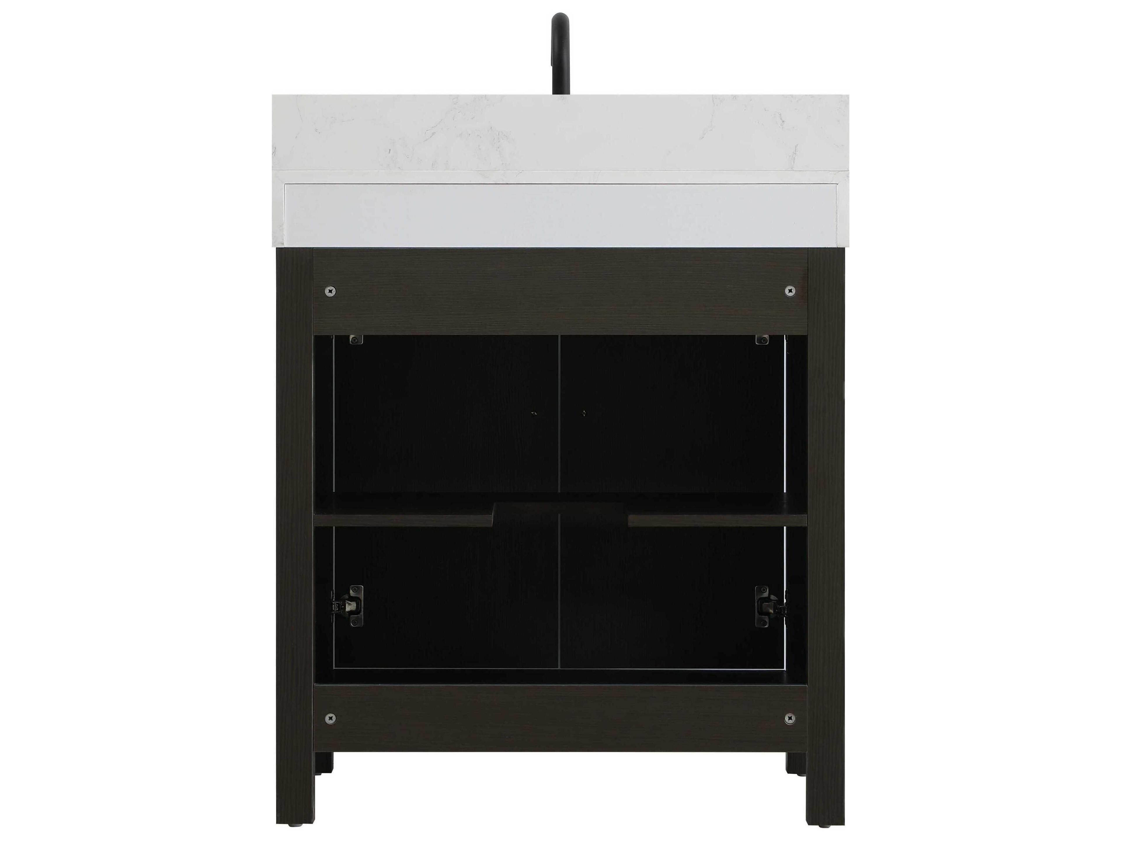 Elegant Lighting Nathan Mocha Brown Vanity