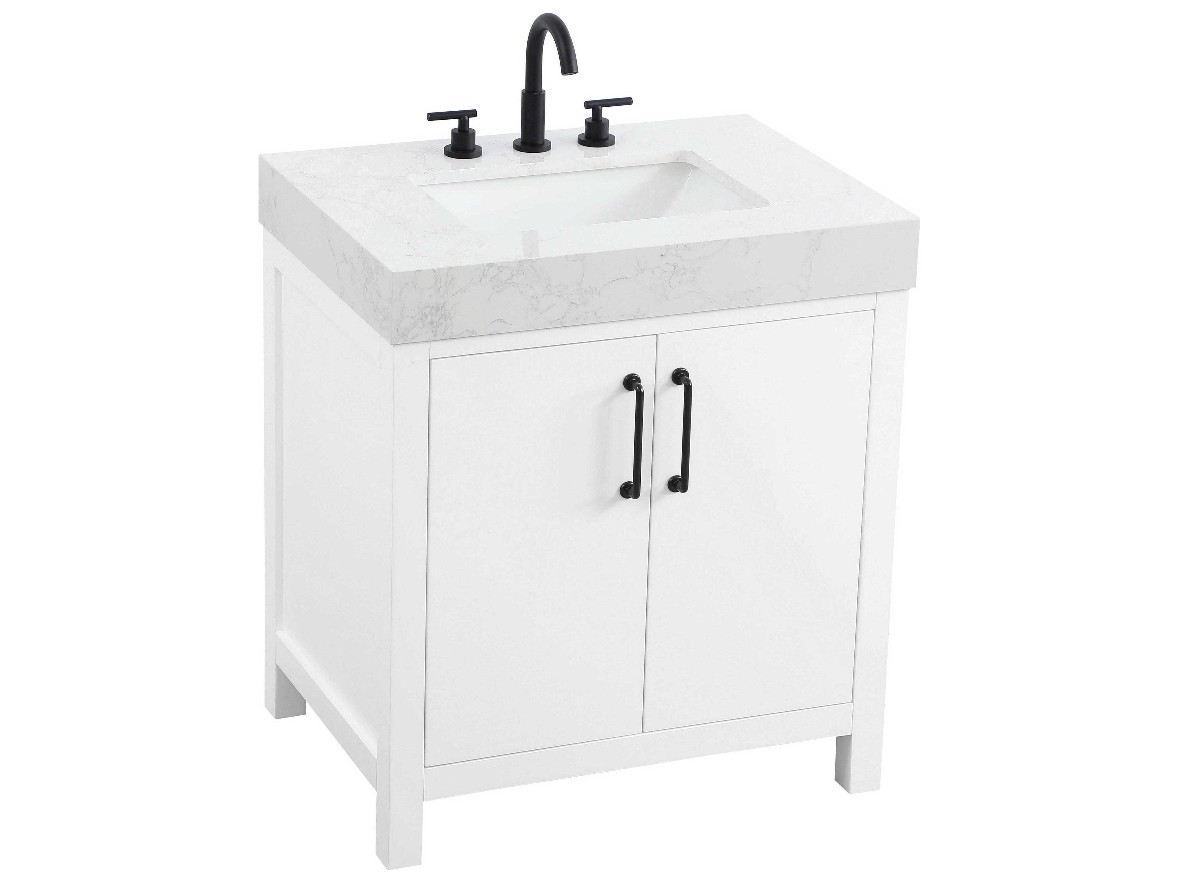 Elegant Lighting Nathan White Vanity