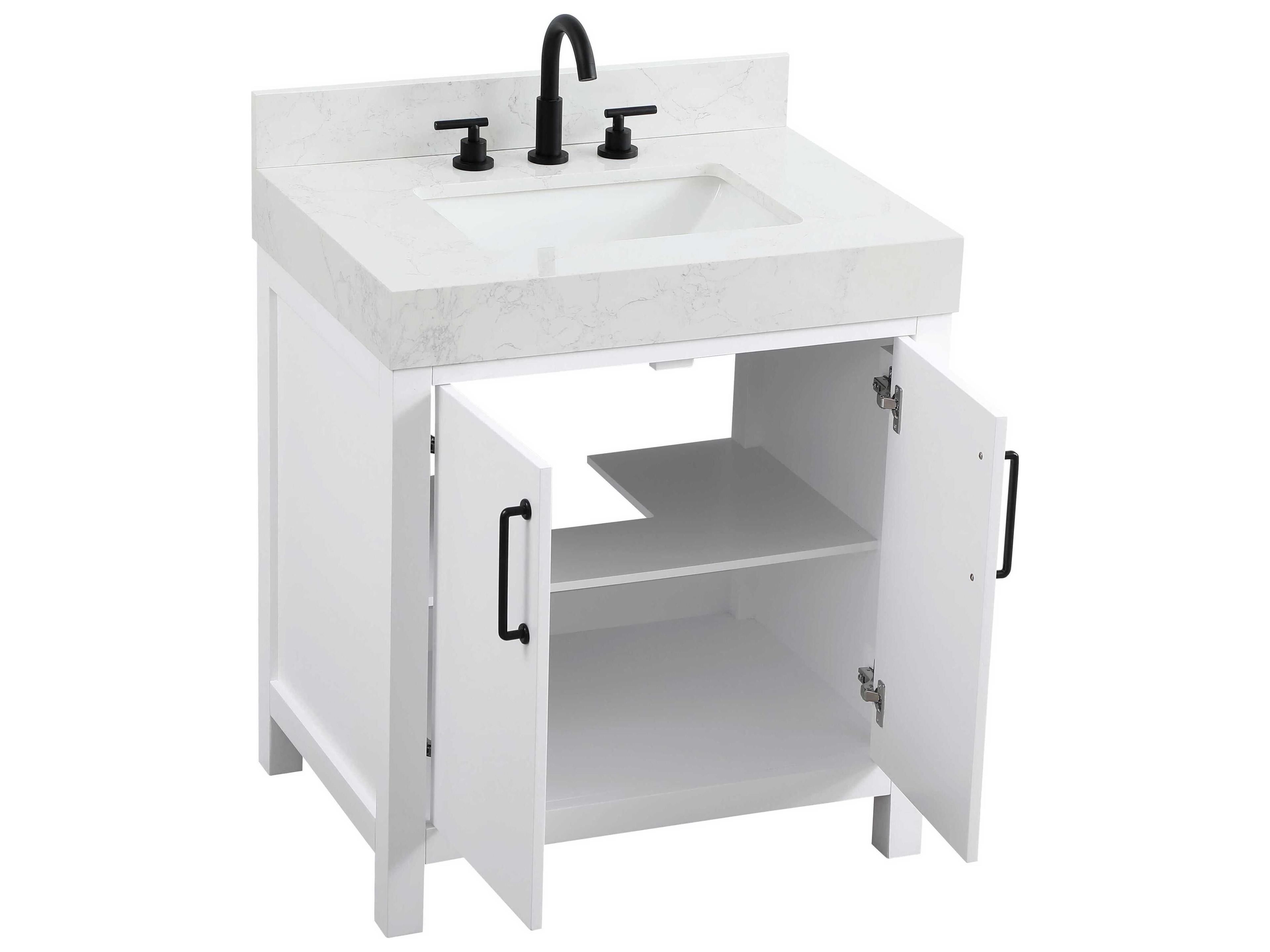 Elegant Lighting Nathan White Vanity