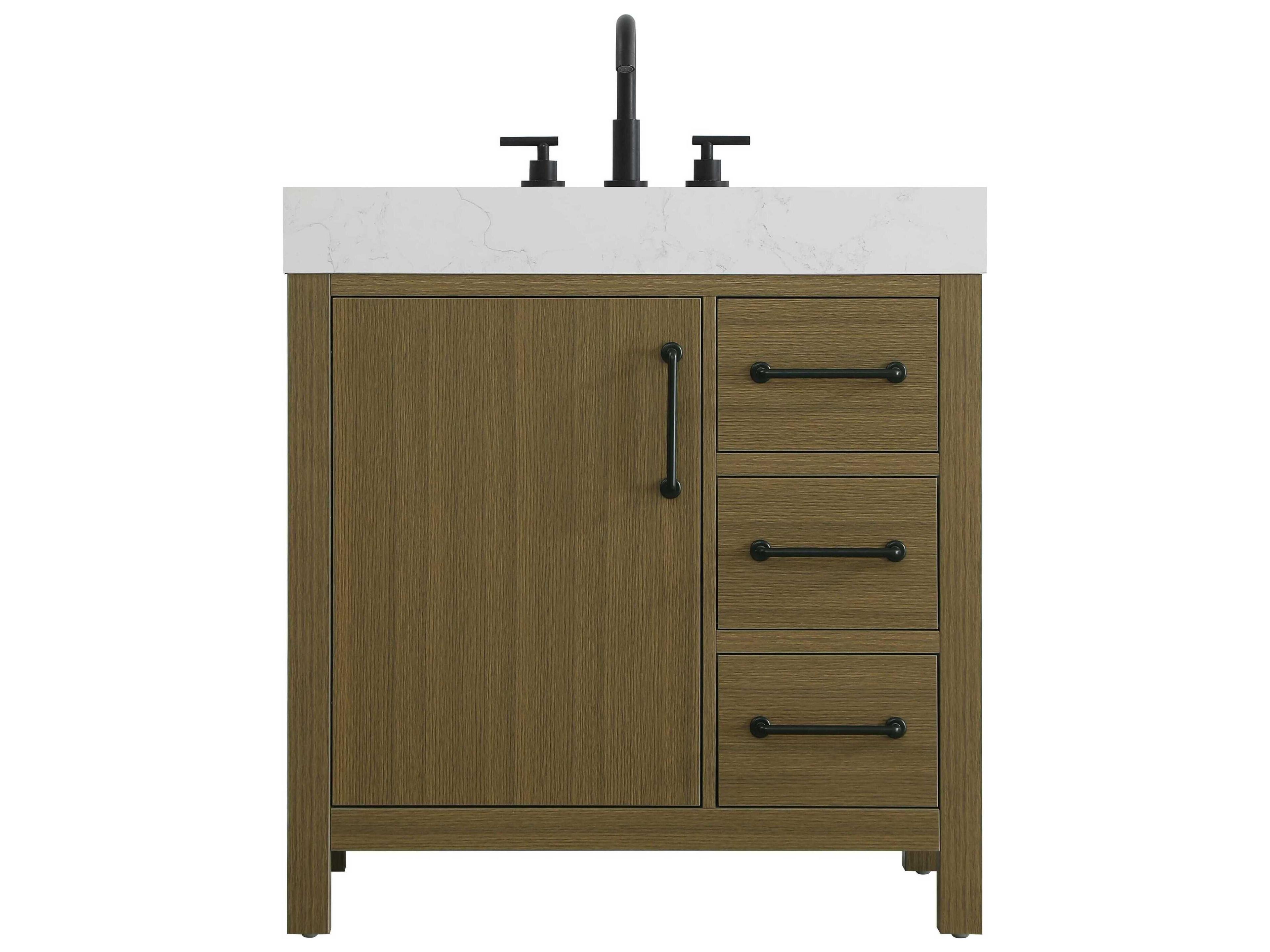 Elegant Lighting Nathan Chestnut Brown Vanity