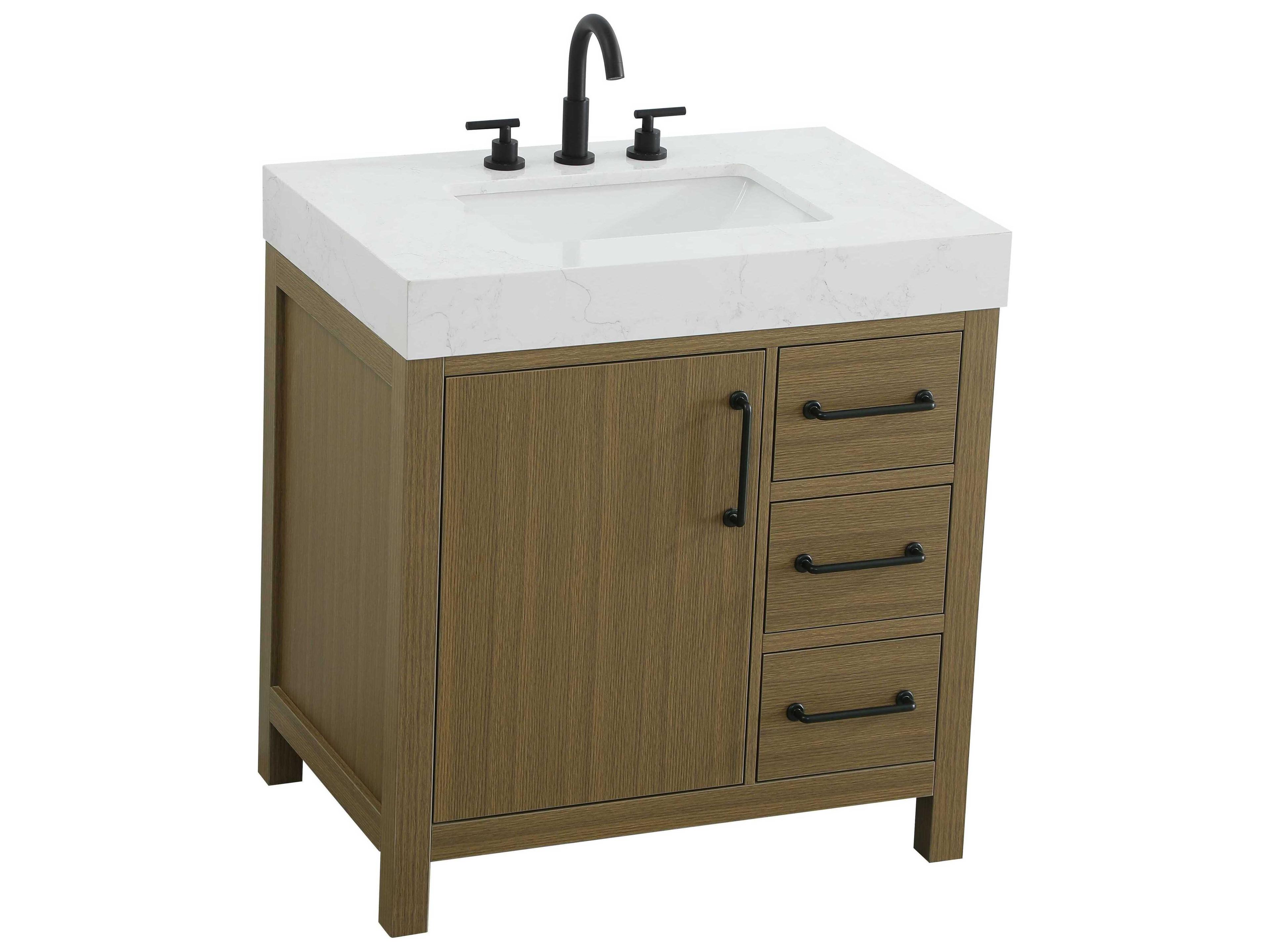 Elegant Lighting Nathan Chestnut Brown Vanity