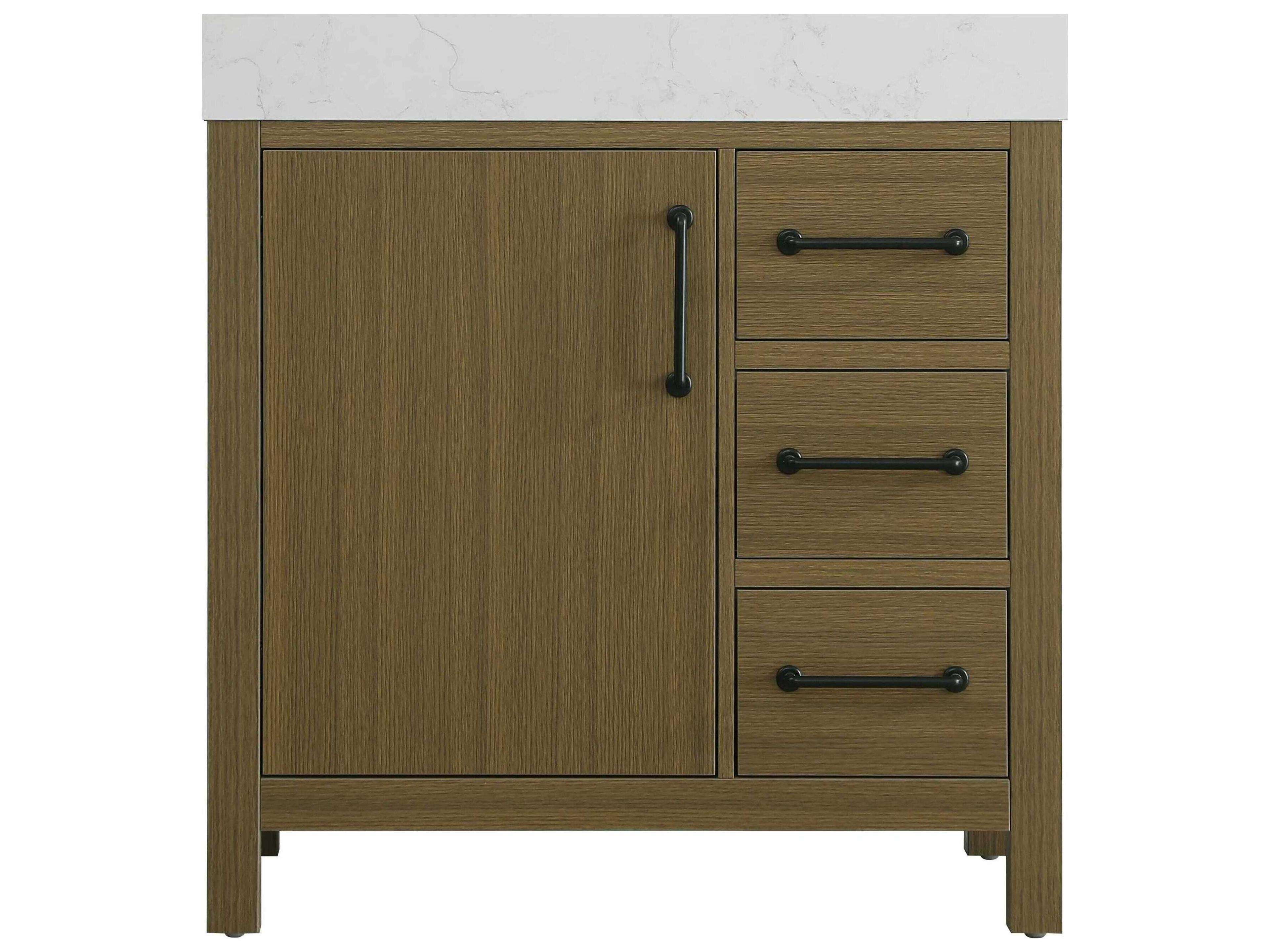 Elegant Lighting Nathan Chestnut Brown Vanity