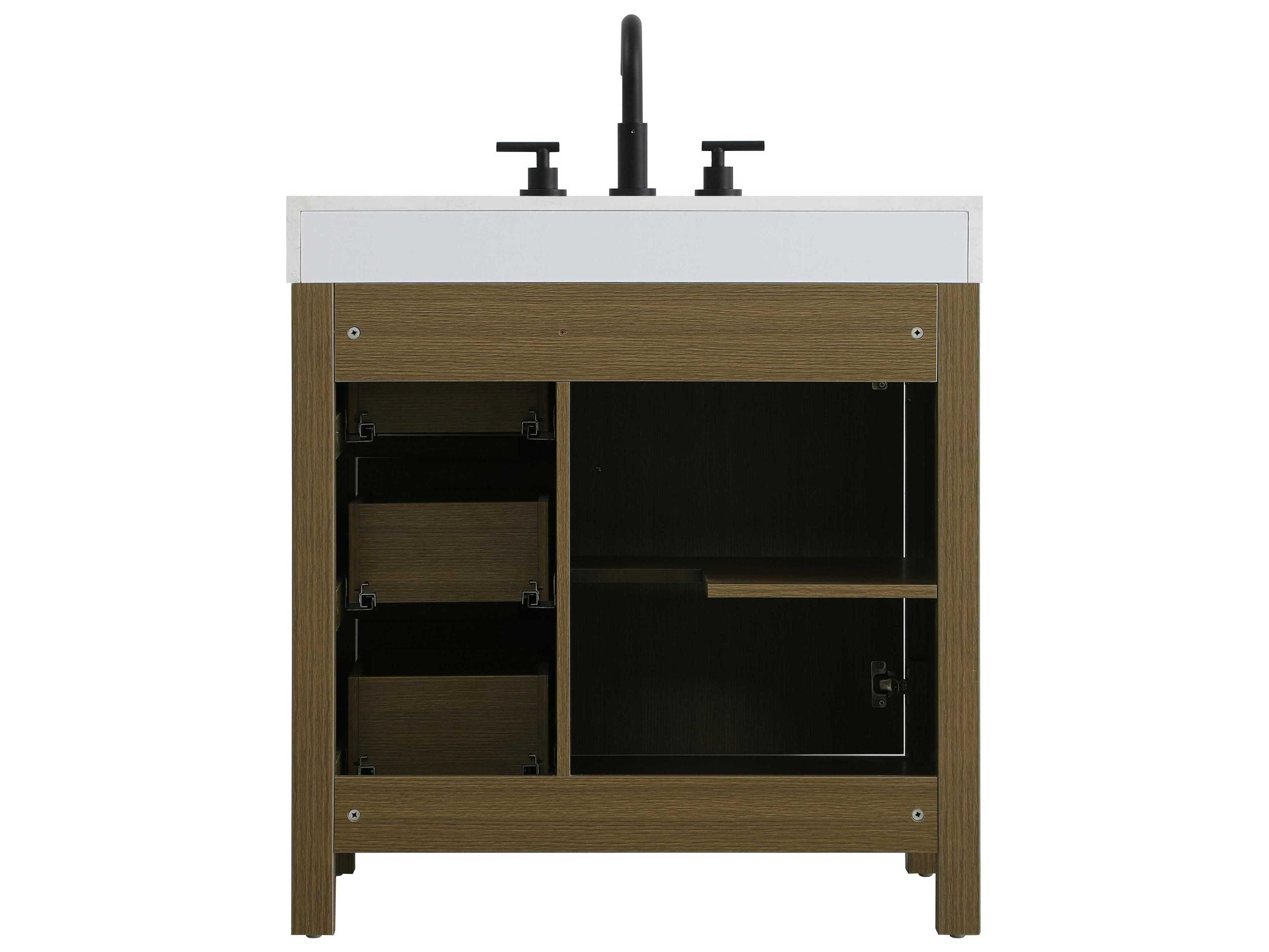 Elegant Lighting Nathan Chestnut Brown Vanity