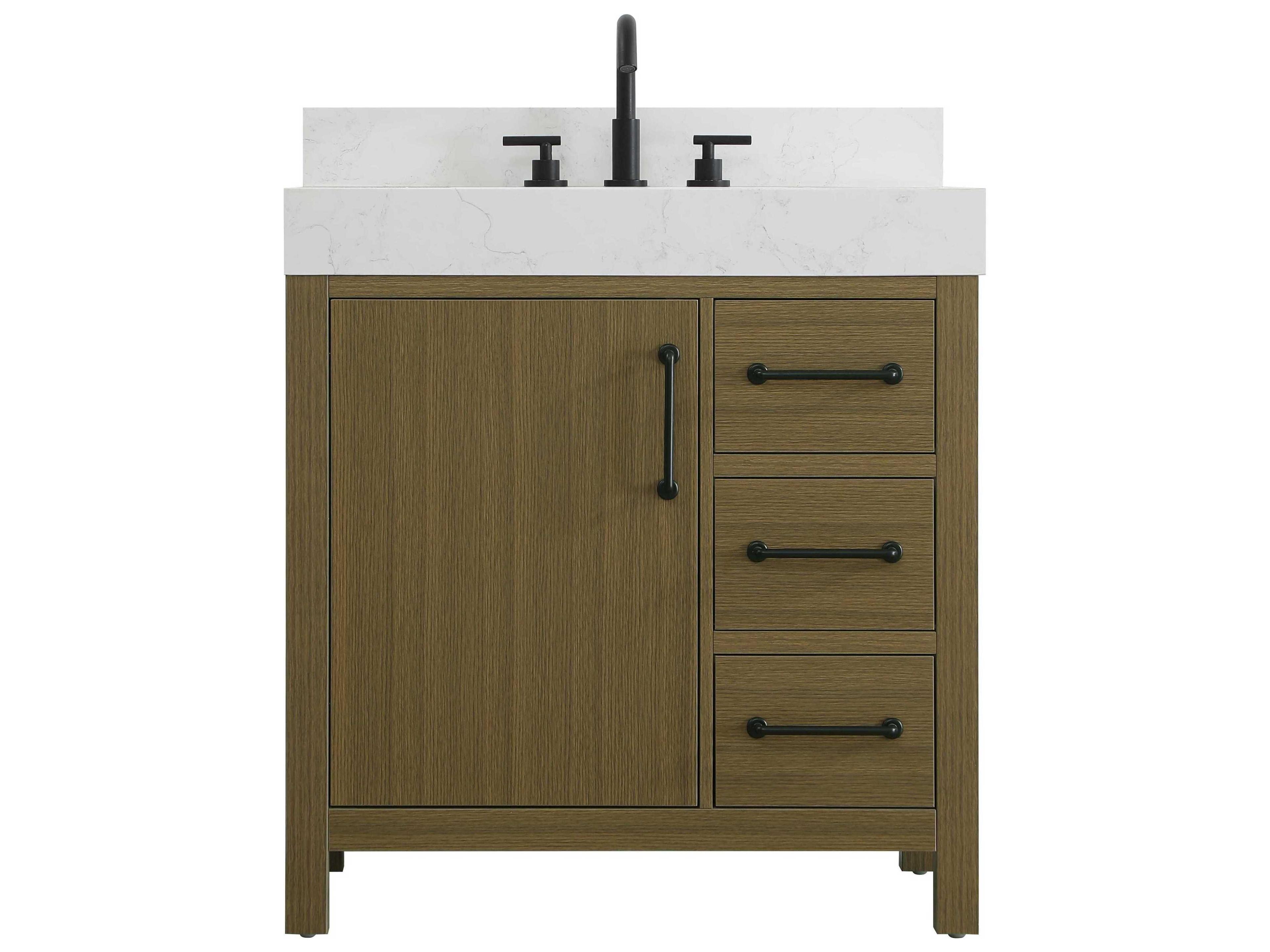 Elegant Lighting Nathan Chestnut Brown Vanity