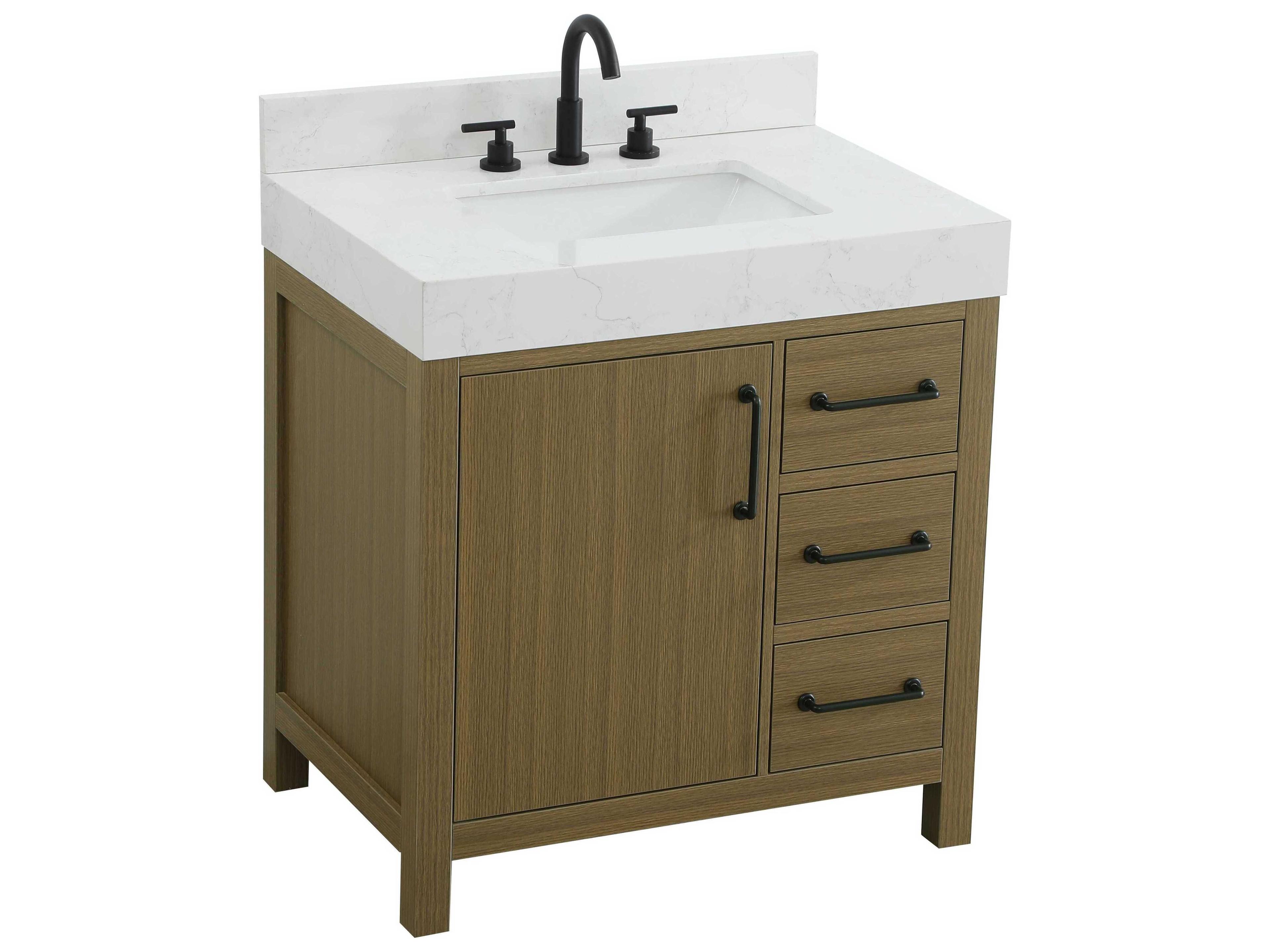 Elegant Lighting Nathan Chestnut Brown Vanity