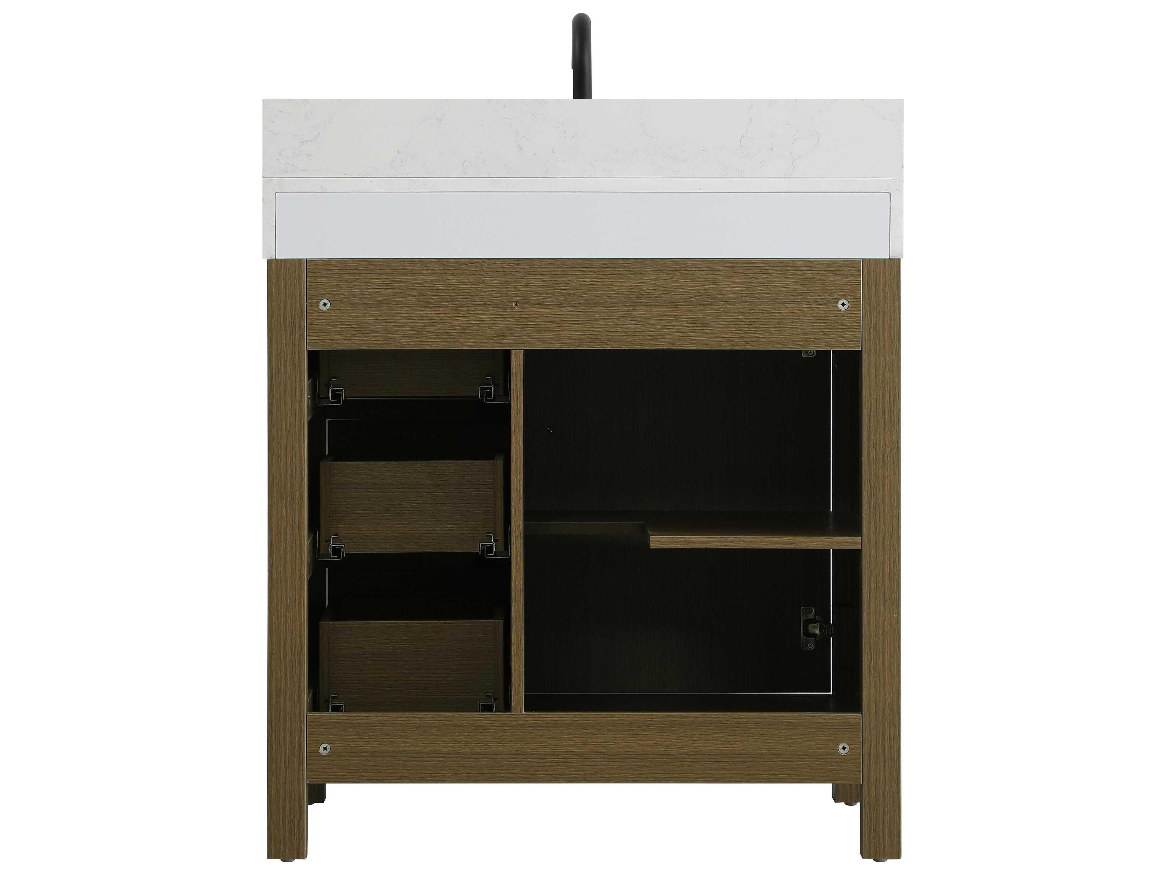 Elegant Lighting Nathan Chestnut Brown Vanity