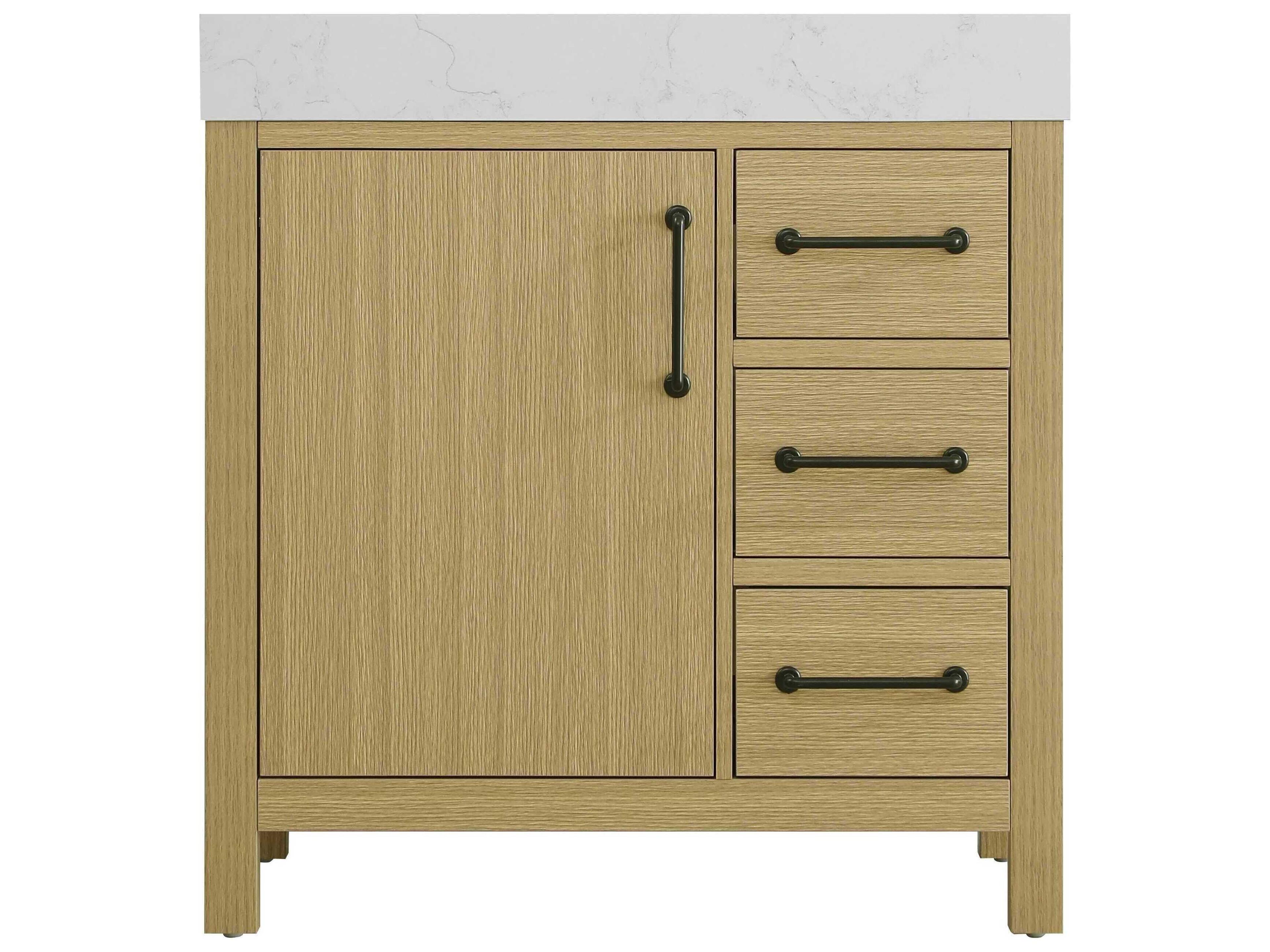 Elegant Lighting Nathan Honey Brown Vanity