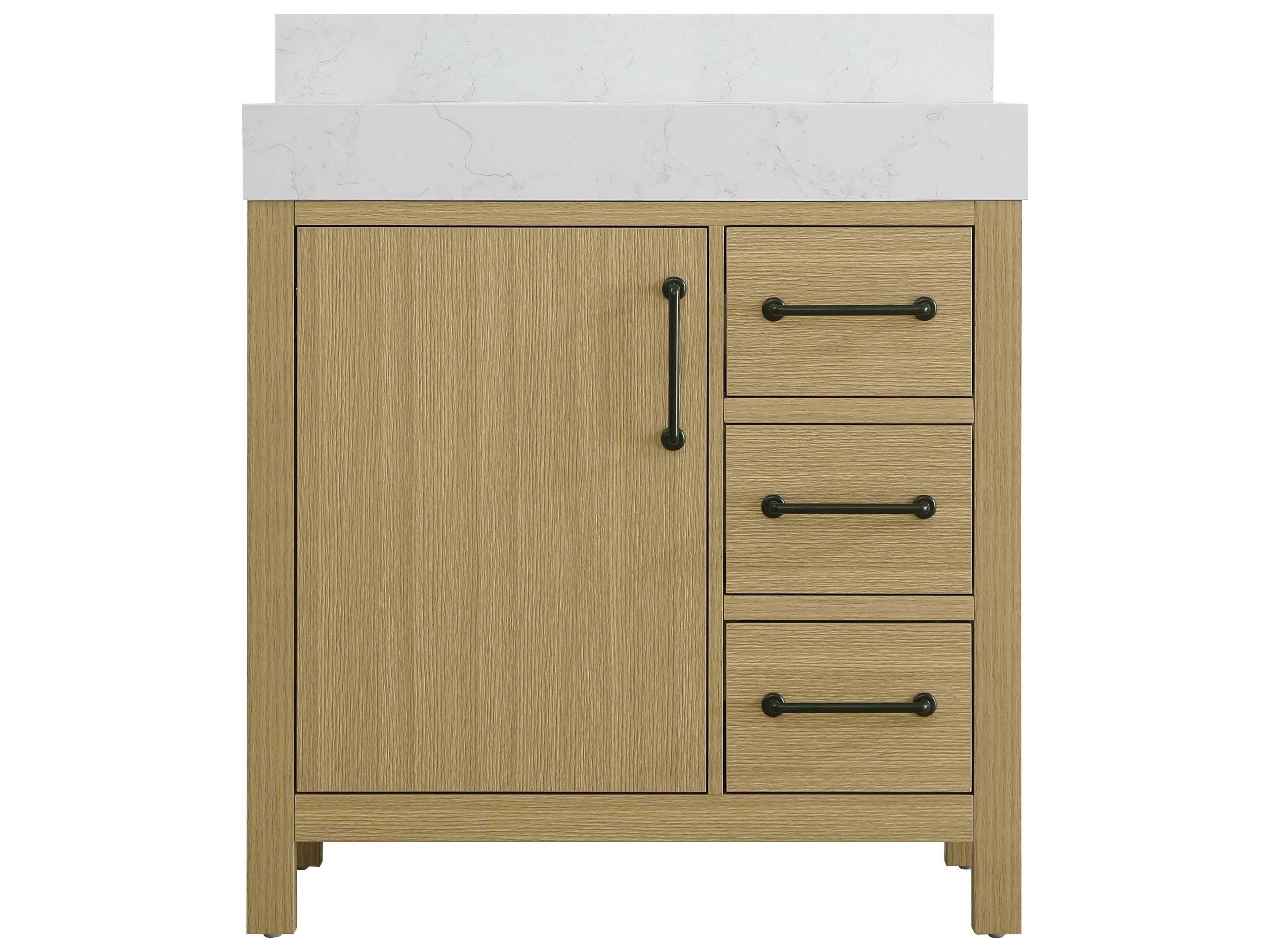 Elegant Lighting Nathan Honey Brown Vanity