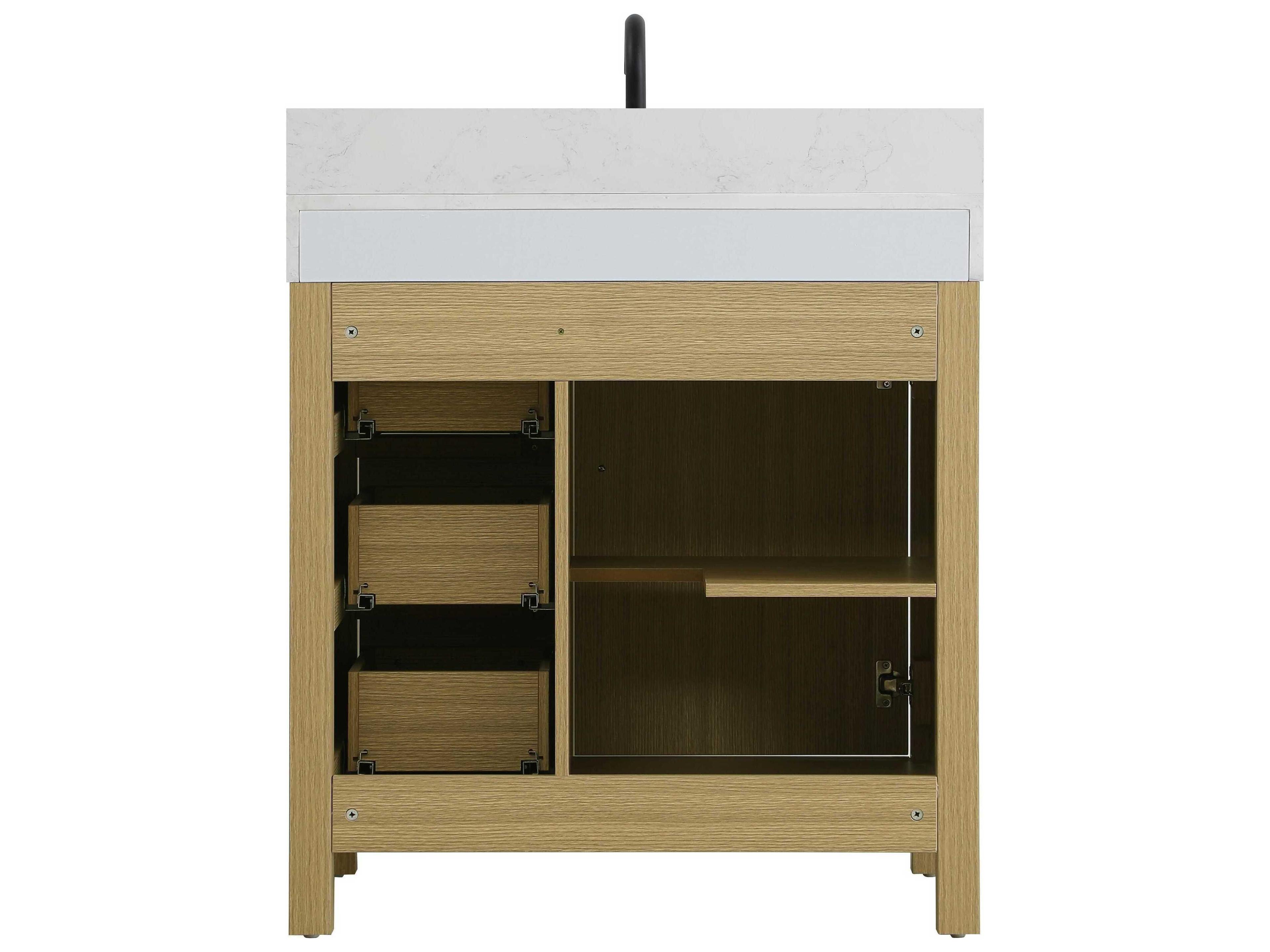 Elegant Lighting Nathan Honey Brown Vanity