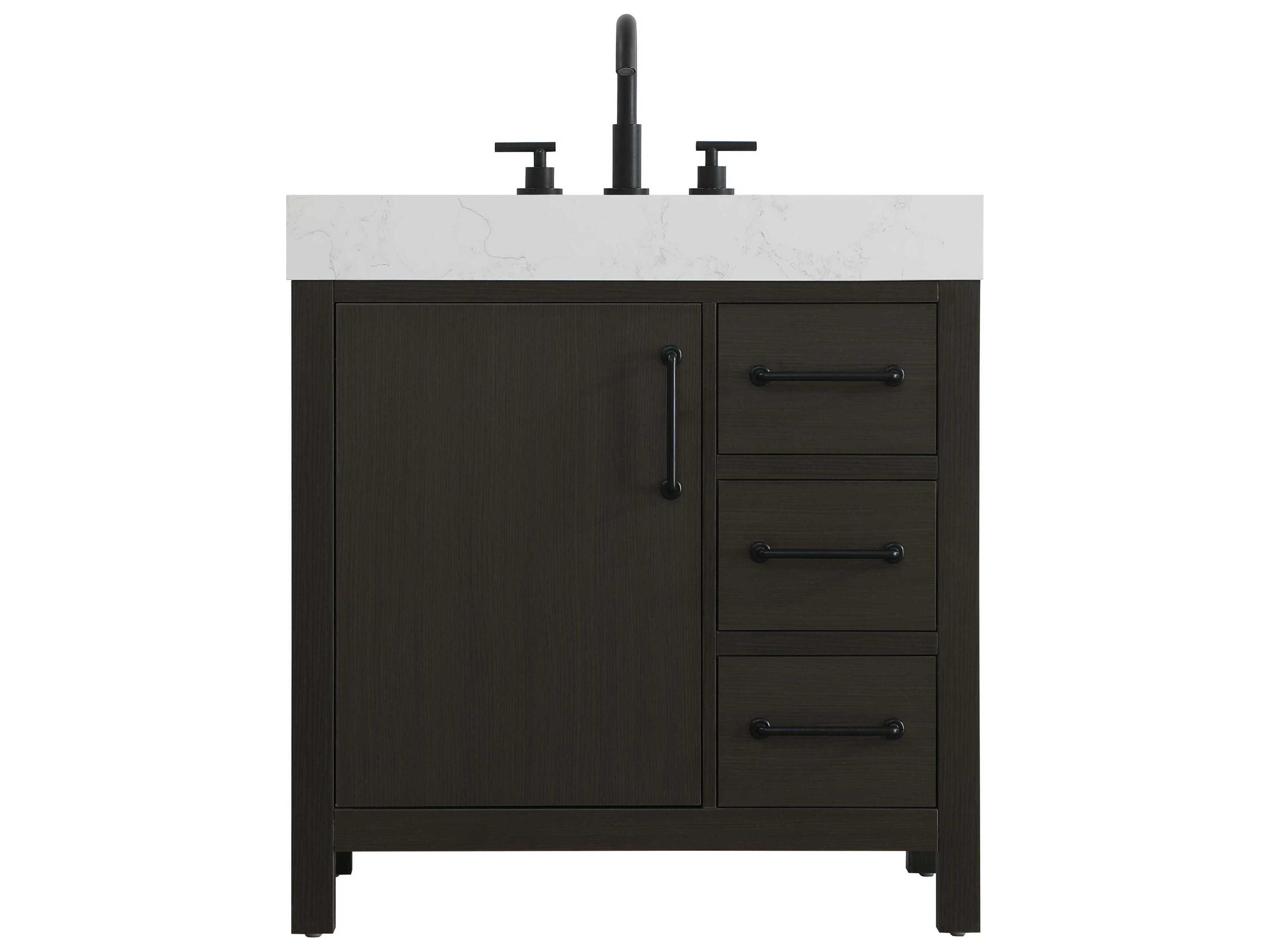 Elegant Lighting Nathan Mocha Brown Vanity