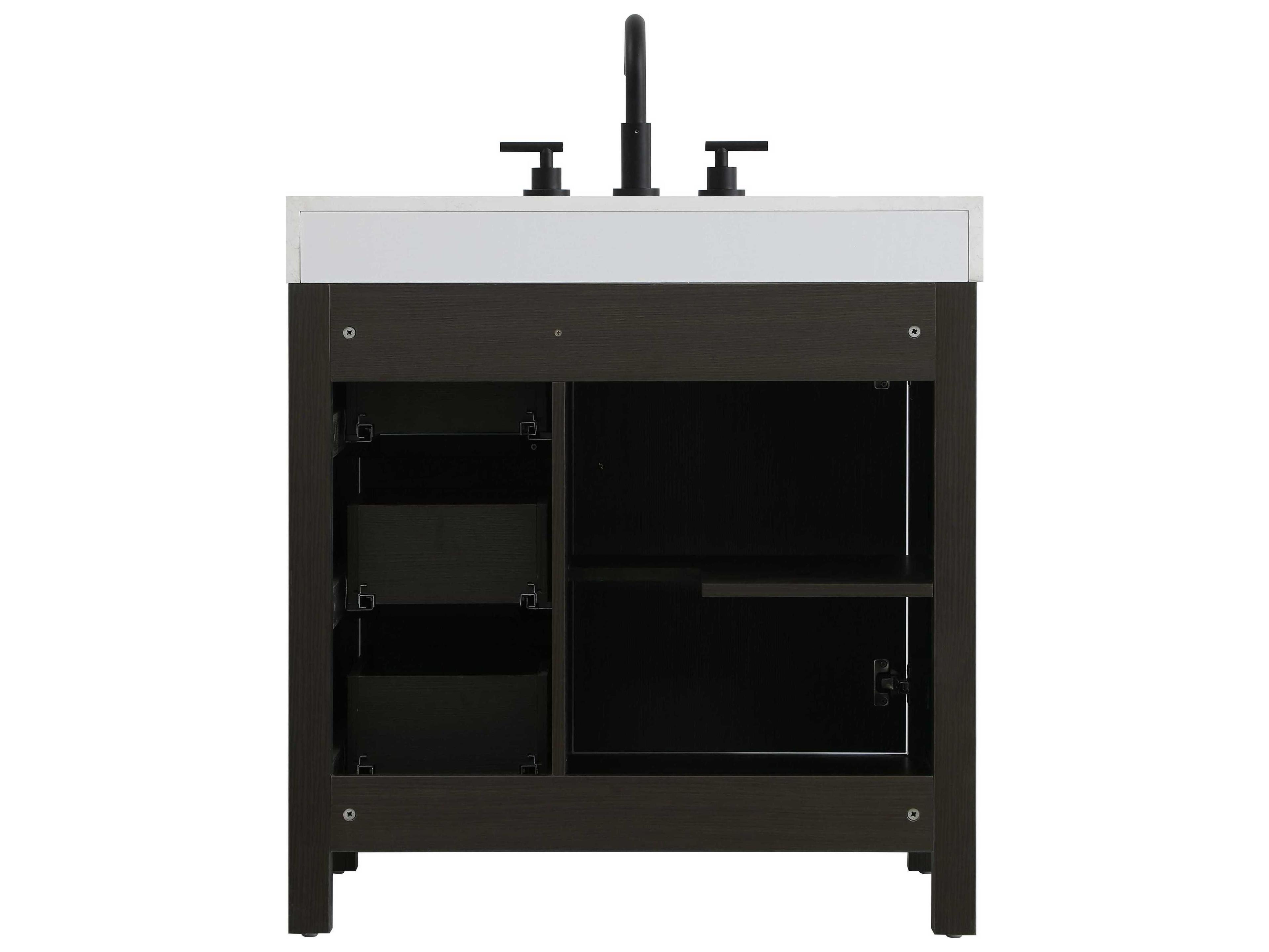 Elegant Lighting Nathan Mocha Brown Vanity