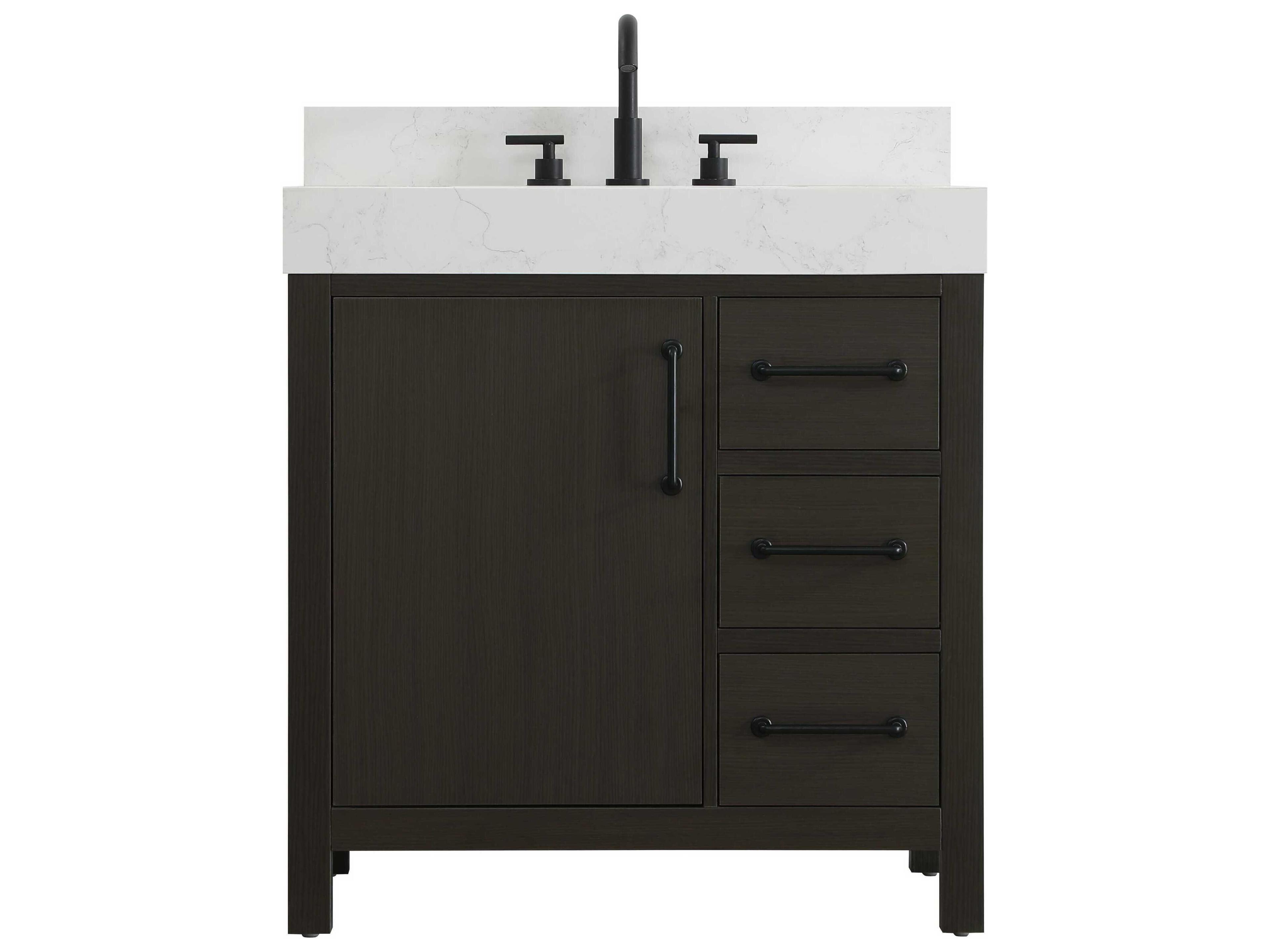 Elegant Lighting Nathan Mocha Brown Vanity