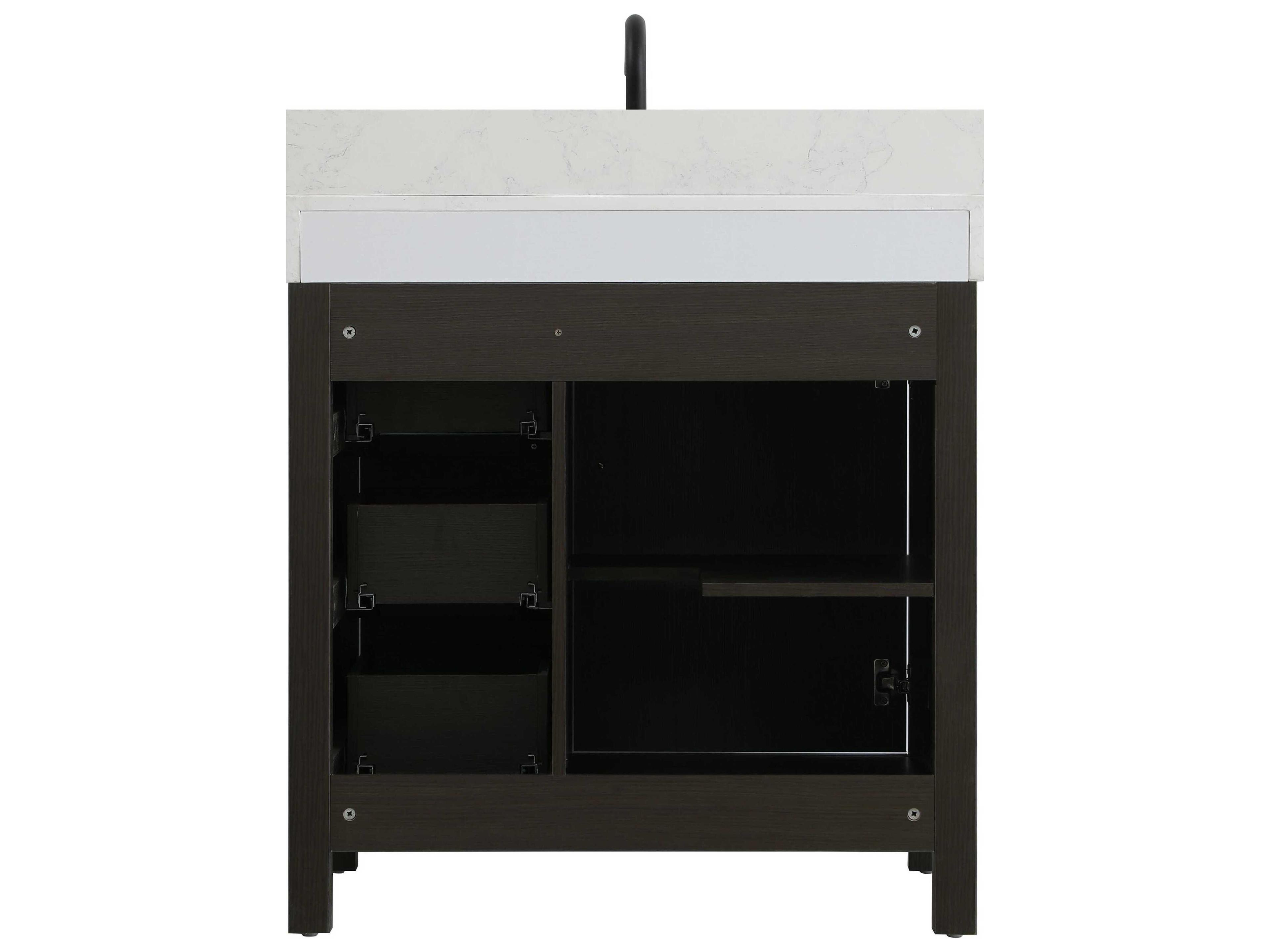 Elegant Lighting Nathan Mocha Brown Vanity