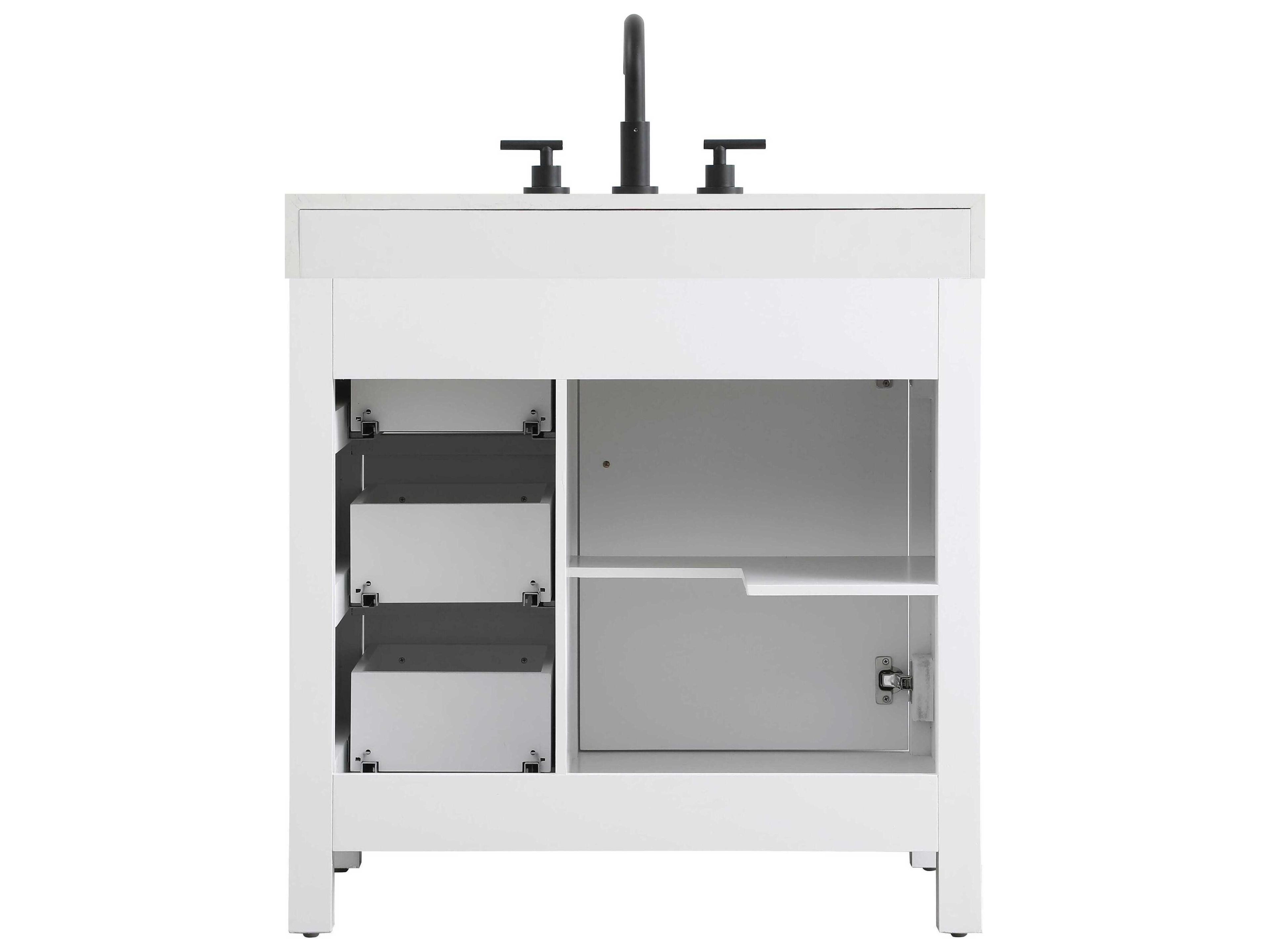 Elegant Lighting Nathan White Vanity