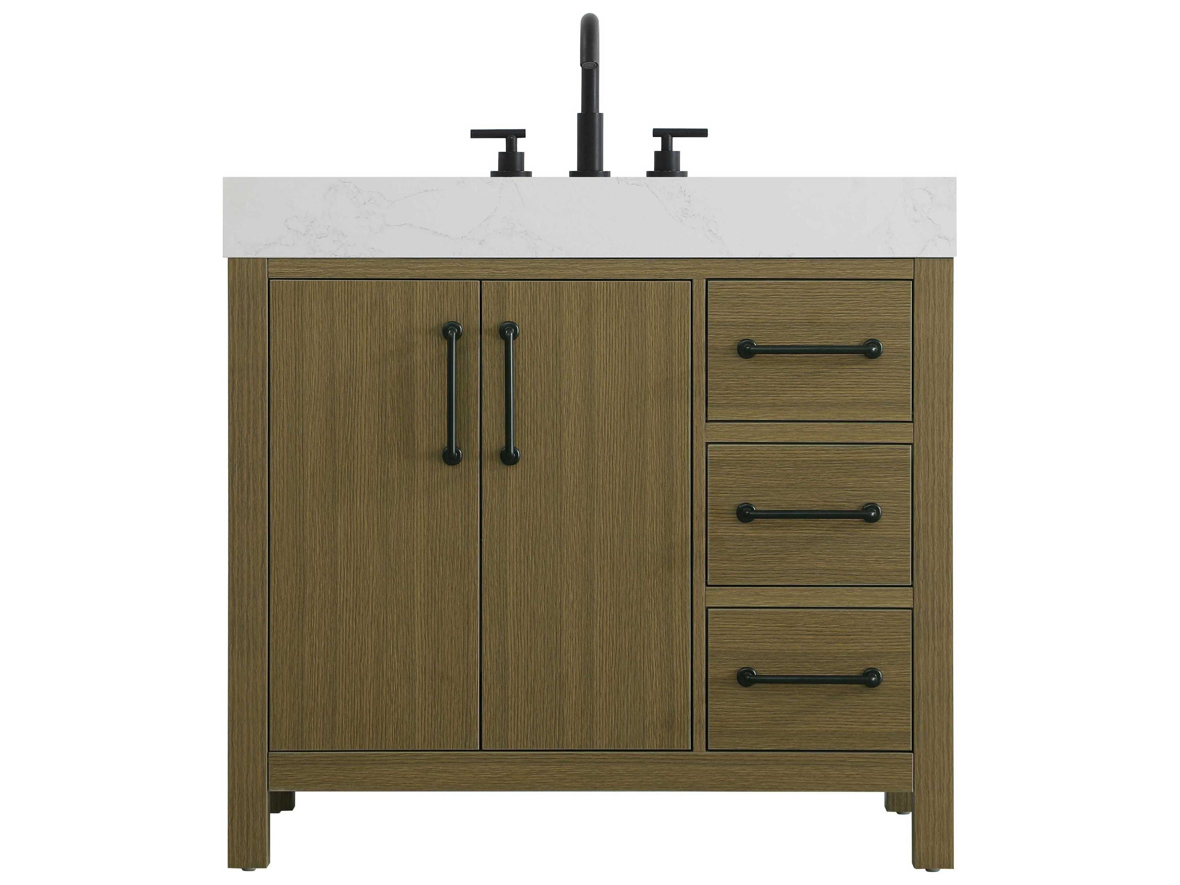 Elegant Lighting Nathan Chestnut Brown Vanity