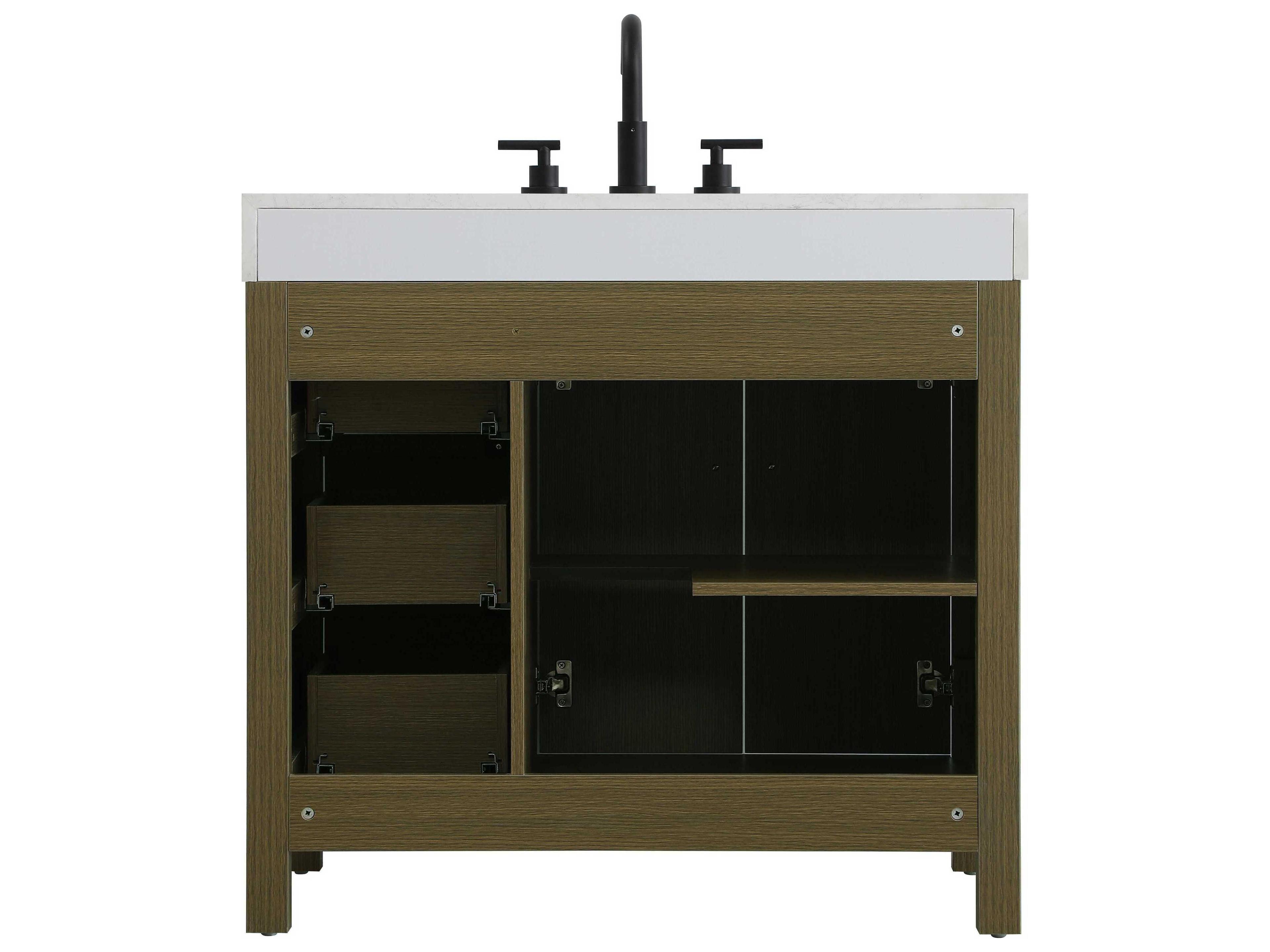 Elegant Lighting Nathan Chestnut Brown Vanity