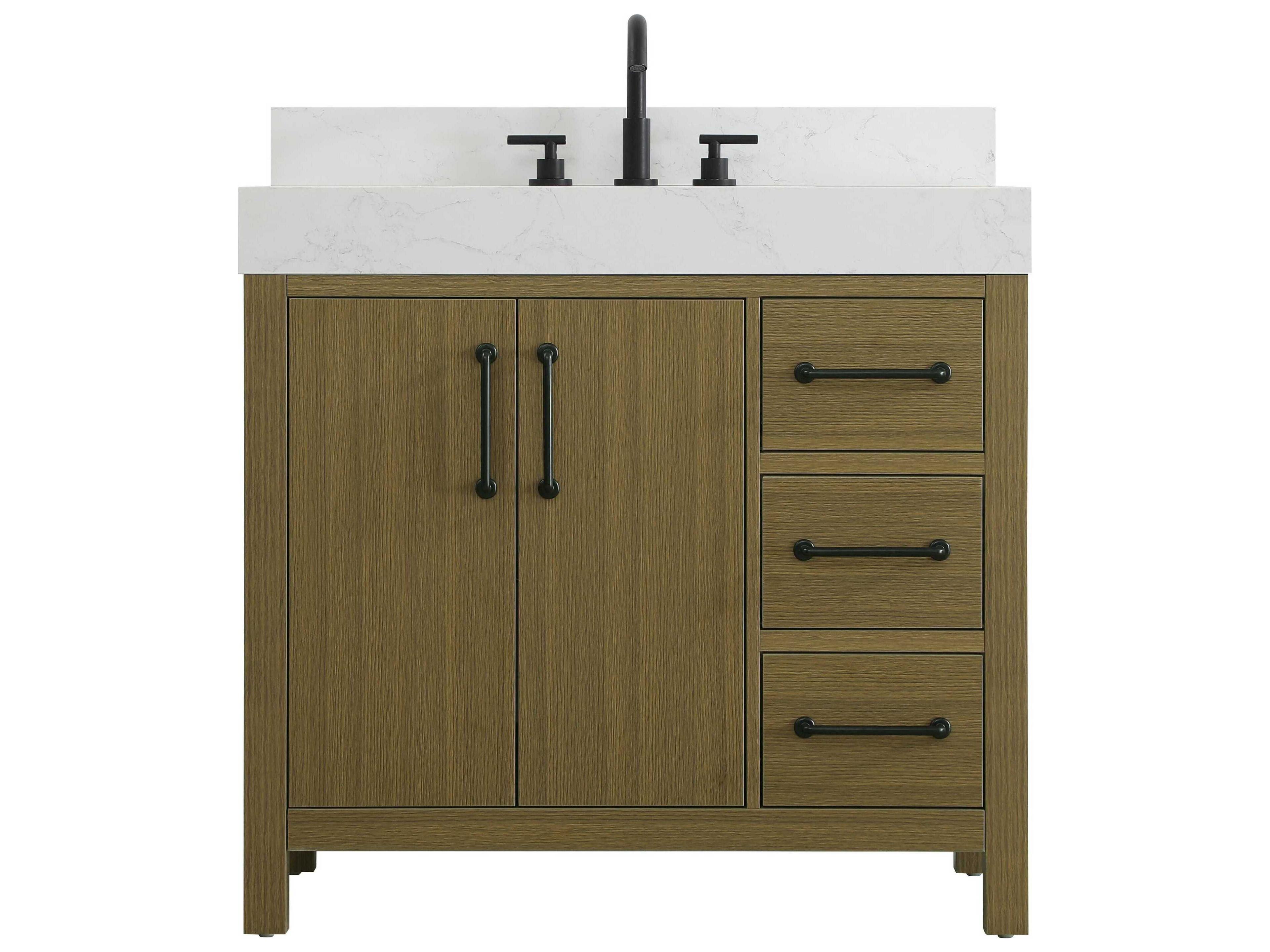Elegant Lighting Nathan Chestnut Brown Vanity