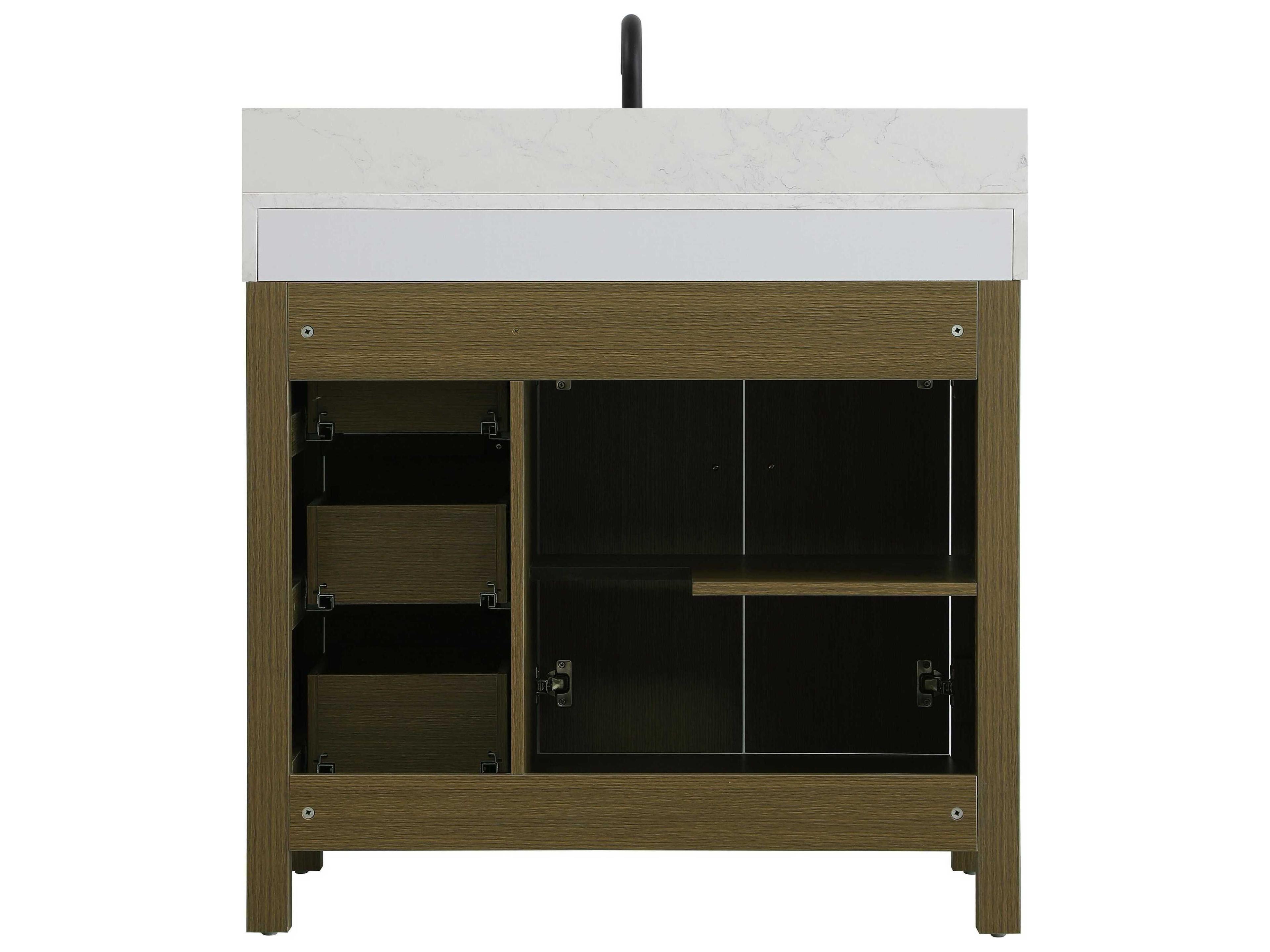 Elegant Lighting Nathan Chestnut Brown Vanity