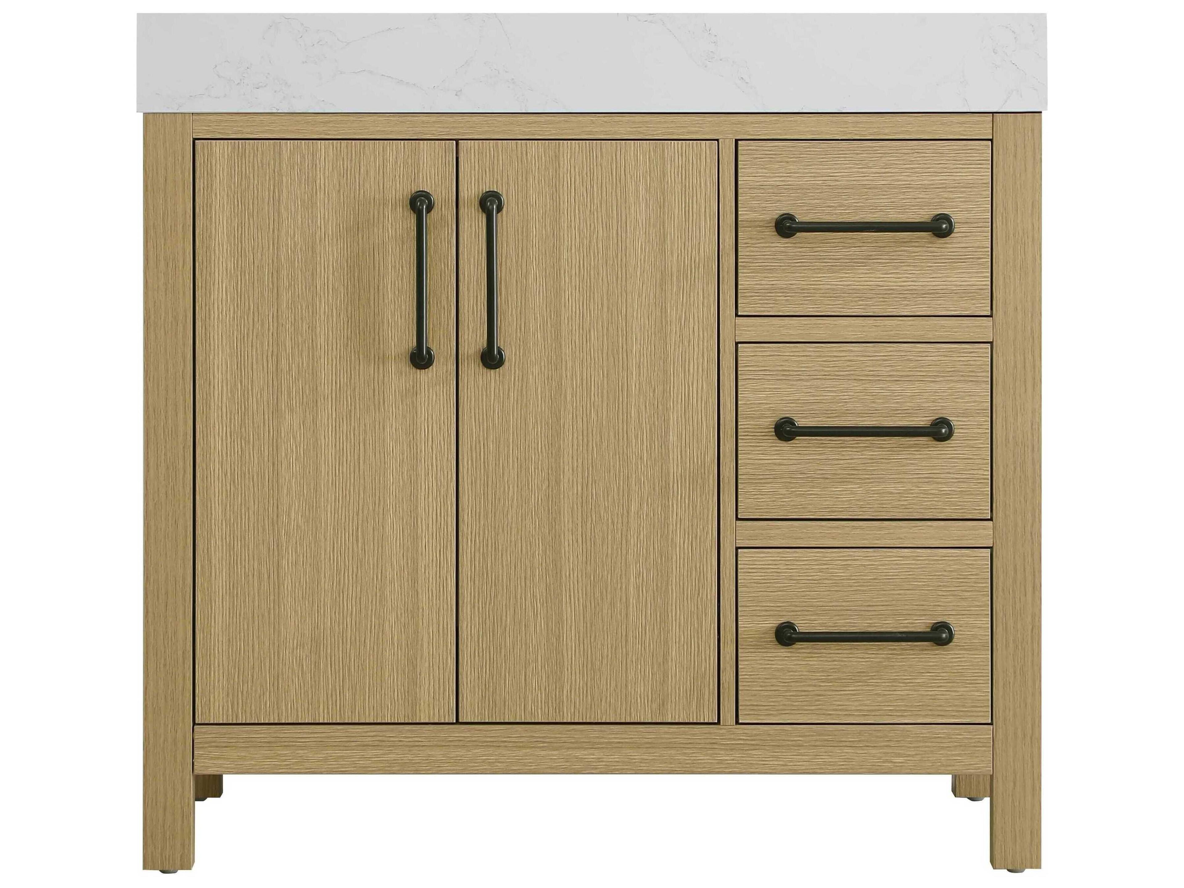 Elegant Lighting Nathan Honey Brown Vanity