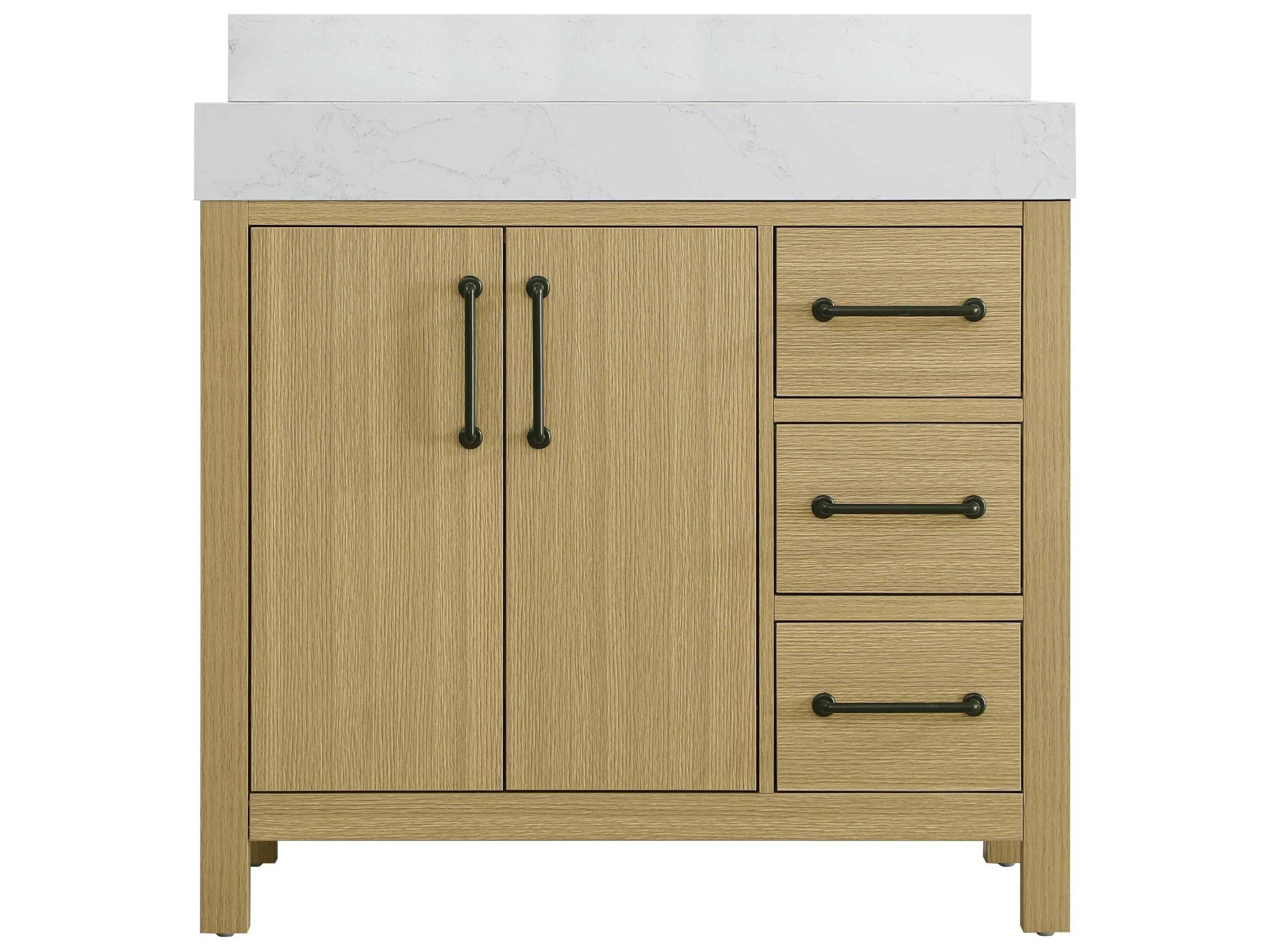 Elegant Lighting Nathan Honey Brown Vanity