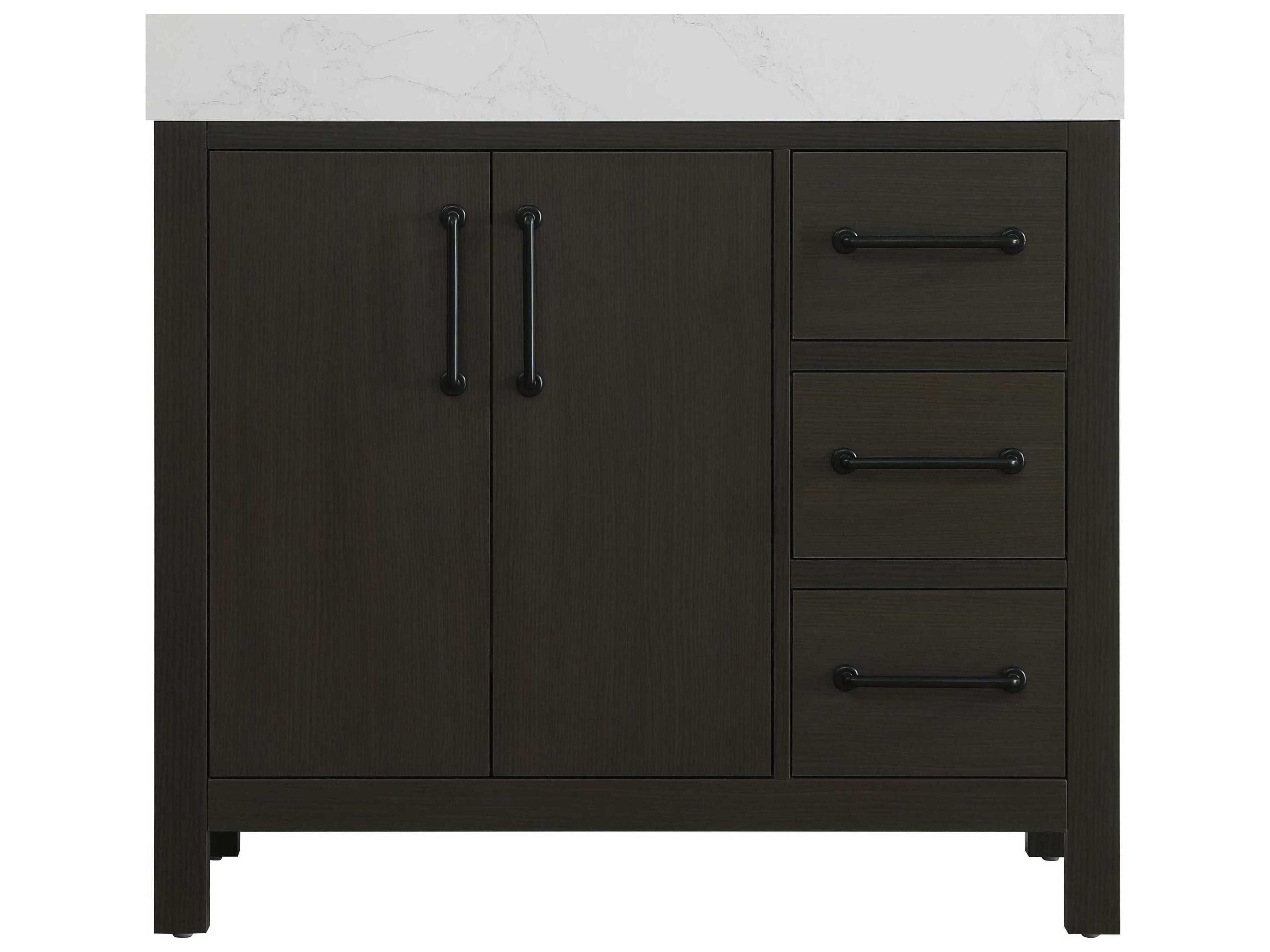 Elegant Lighting Nathan Mocha Brown Vanity