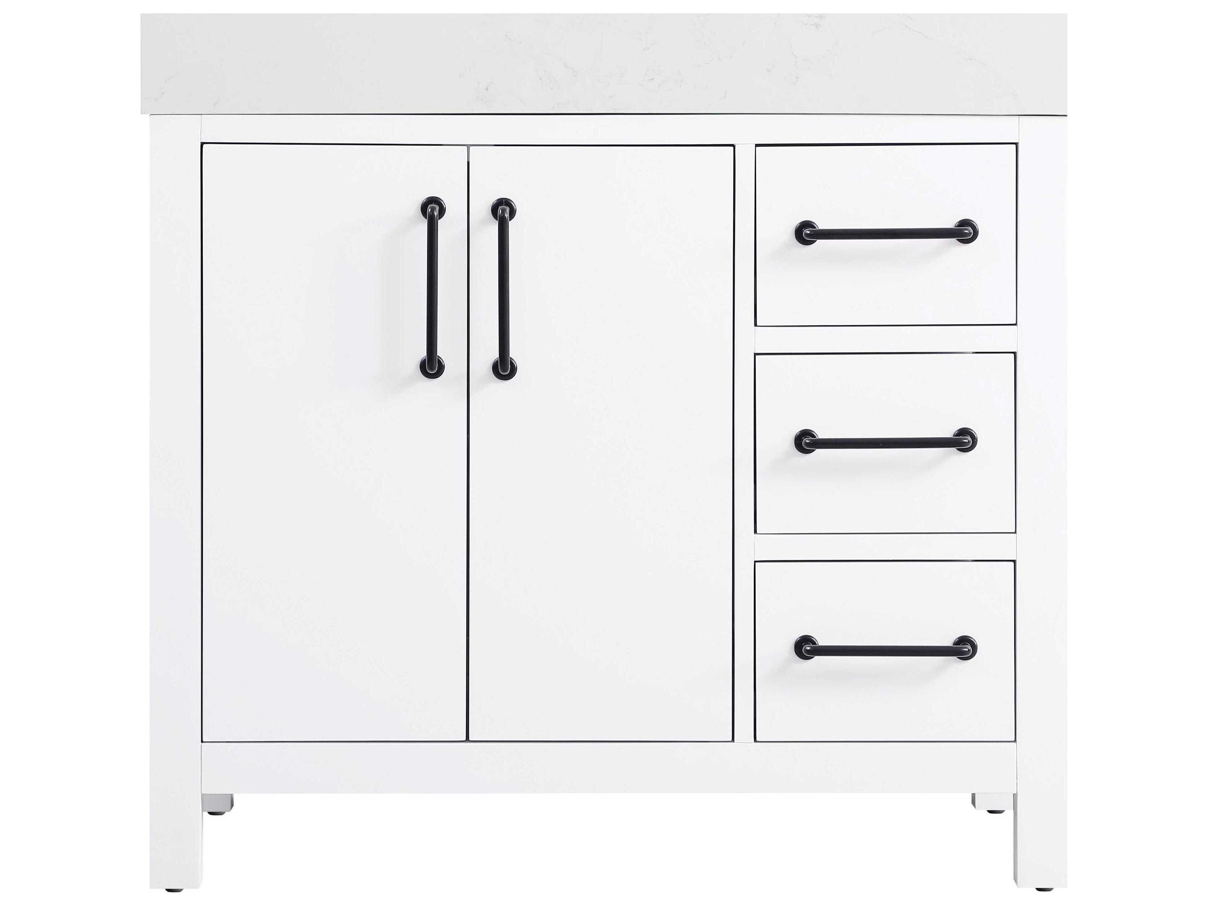 Elegant Lighting Nathan White Vanity