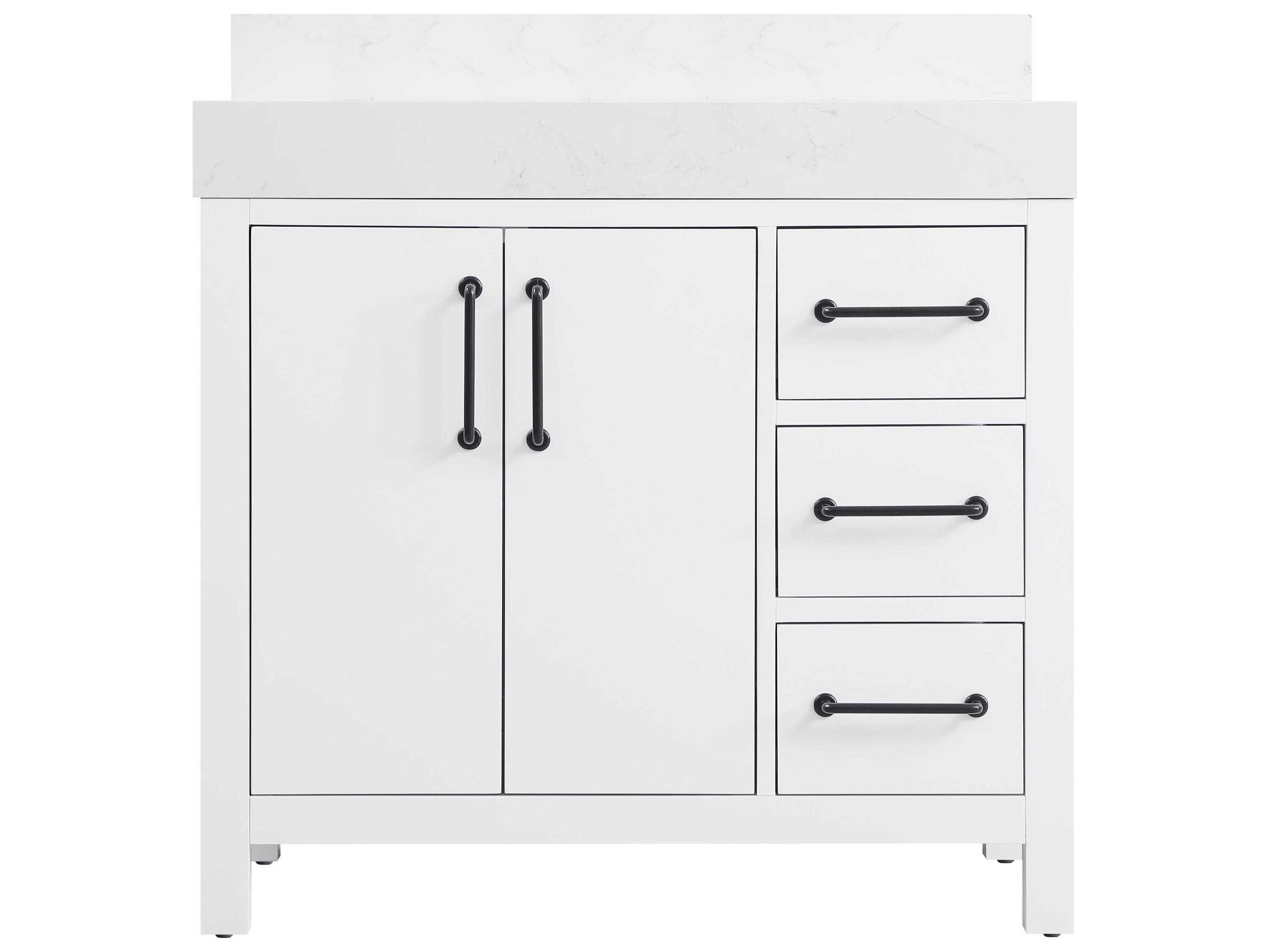 Elegant Lighting Nathan White Vanity