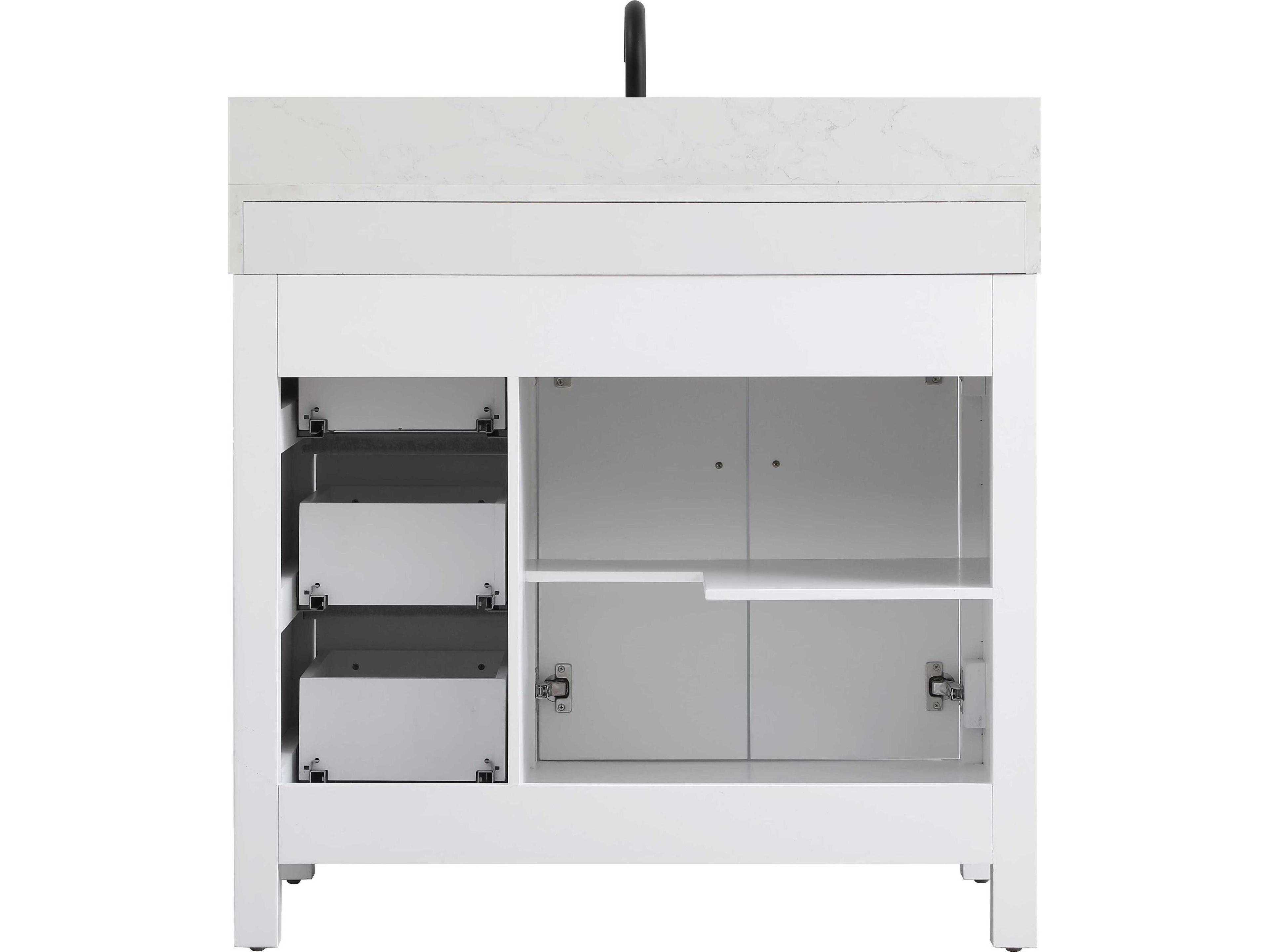 Elegant Lighting Nathan White Vanity