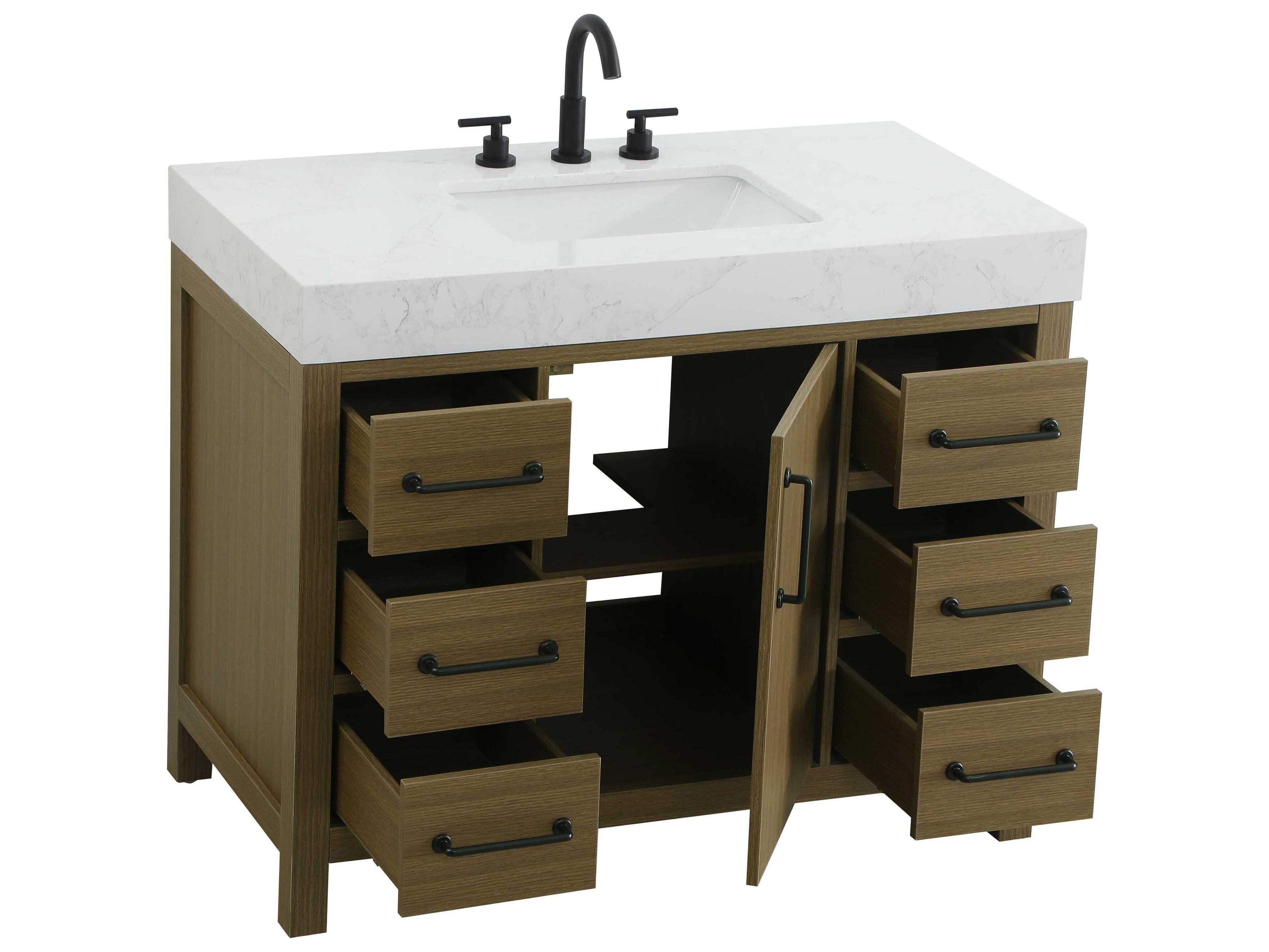 Elegant Lighting Nathan Chestnut Brown Vanity