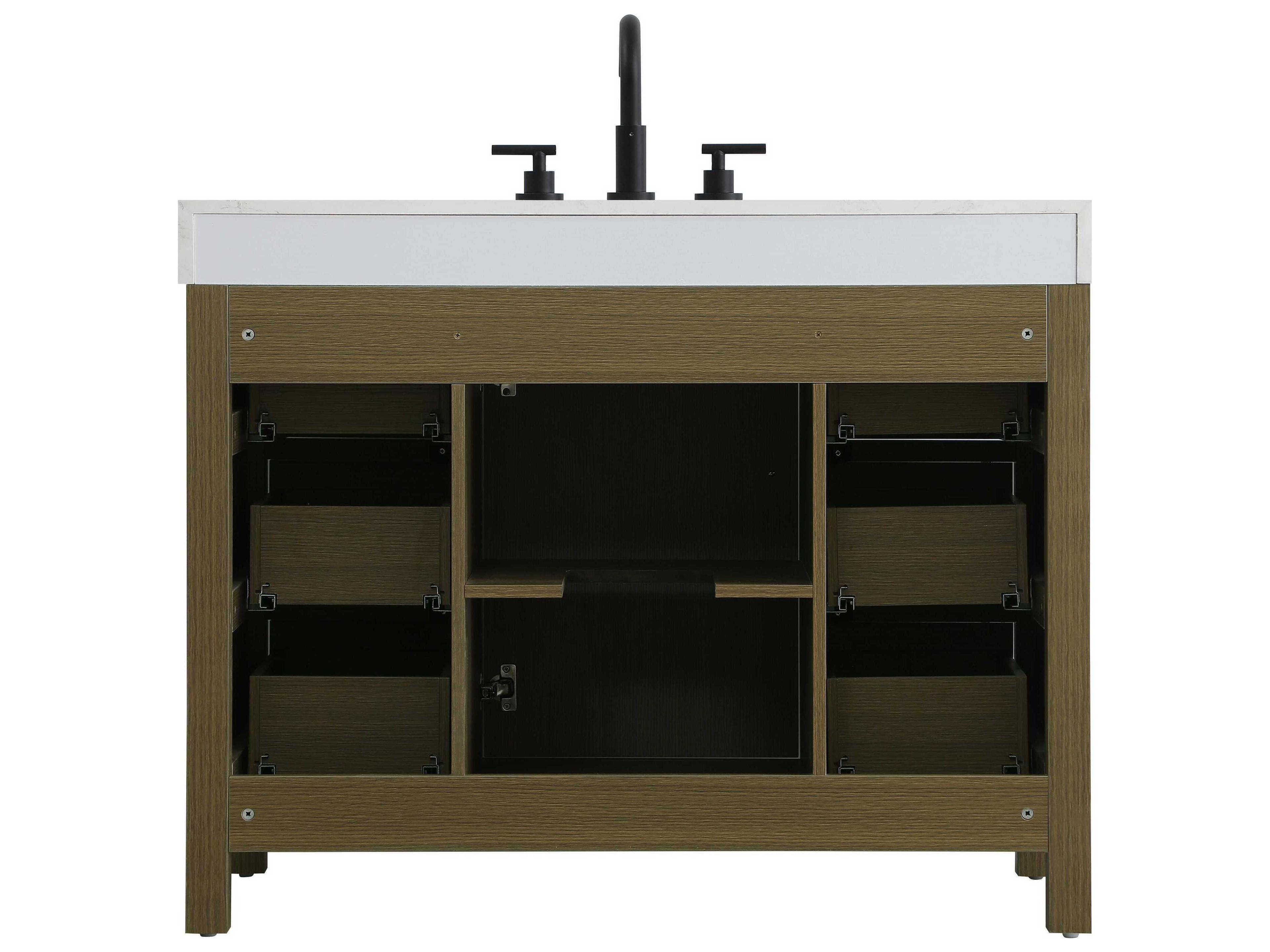 Elegant Lighting Nathan Chestnut Brown Vanity