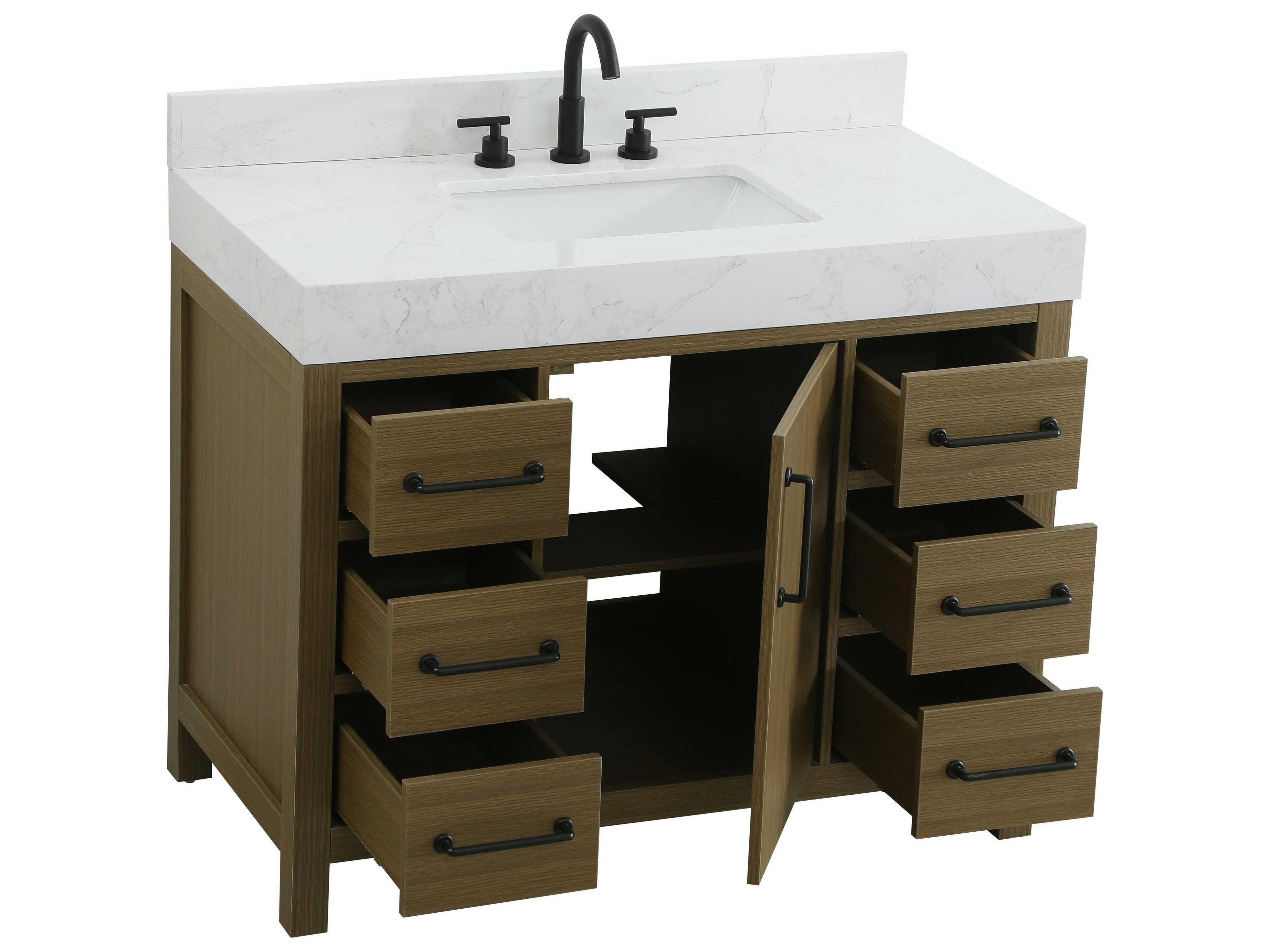 Elegant Lighting Nathan Chestnut Brown Vanity