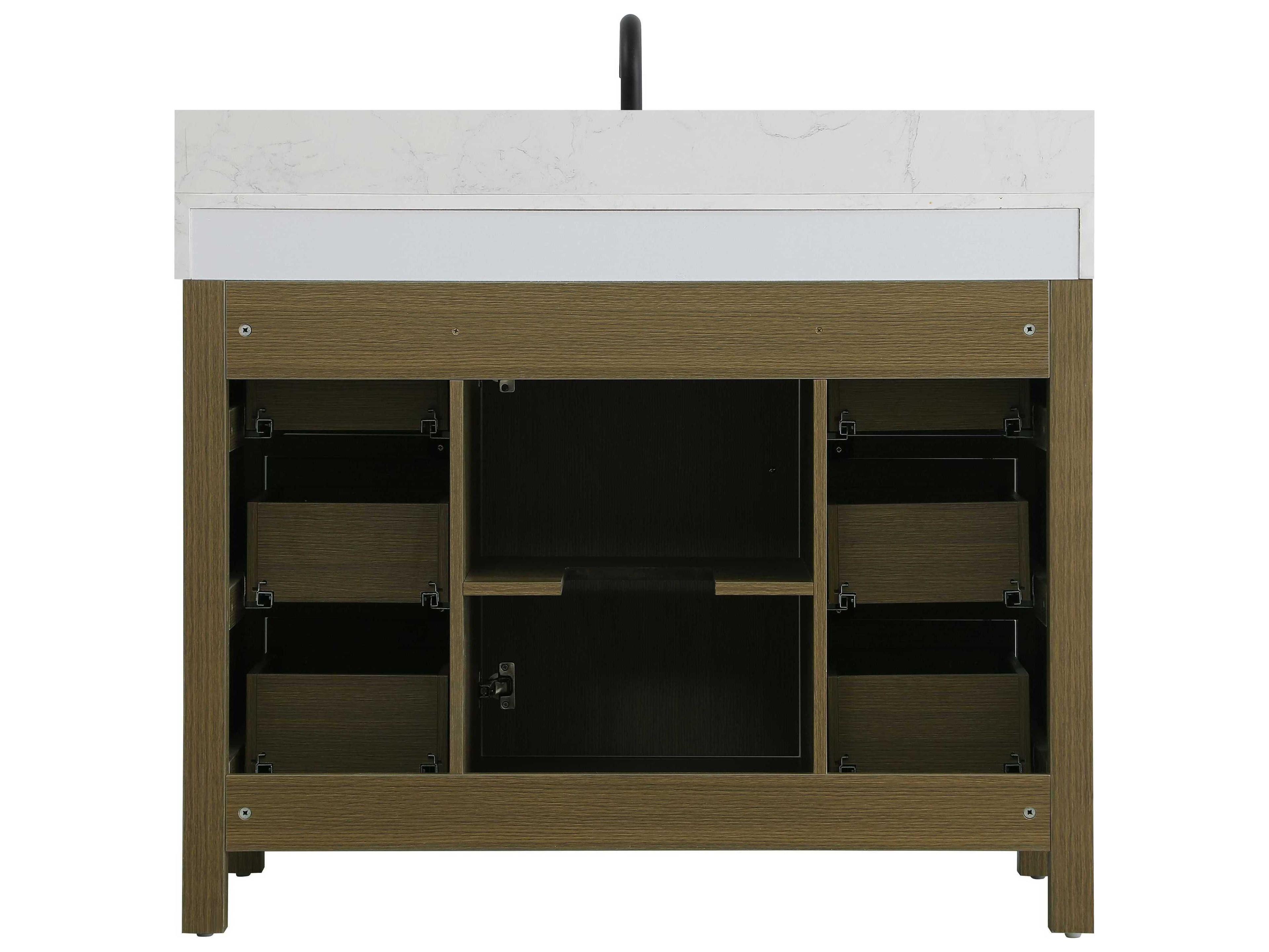 Elegant Lighting Nathan Chestnut Brown Vanity