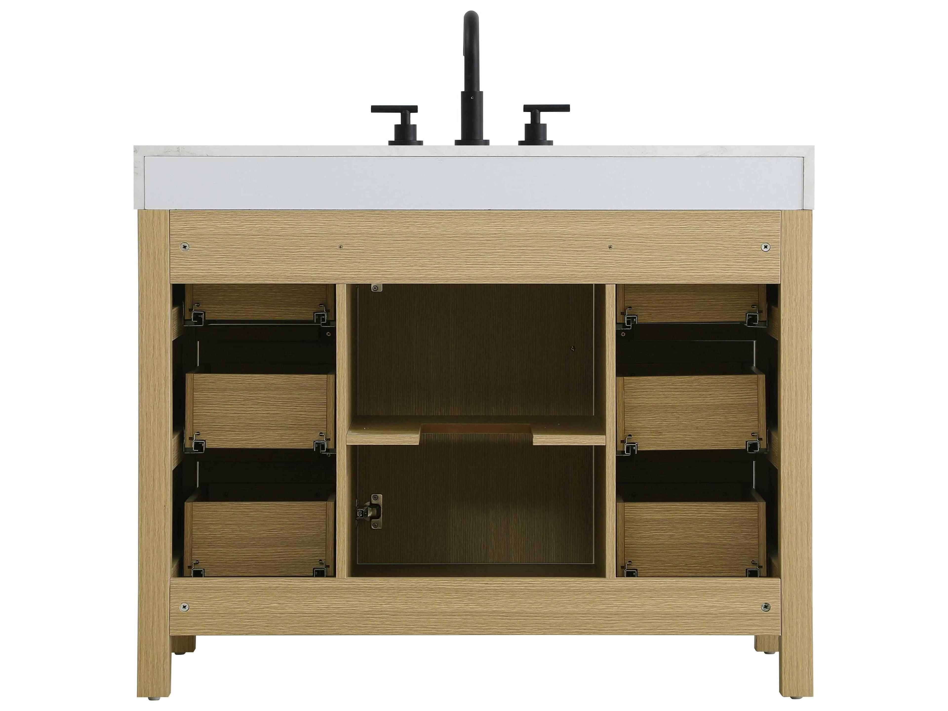 Elegant Lighting Nathan Honey Brown Vanity