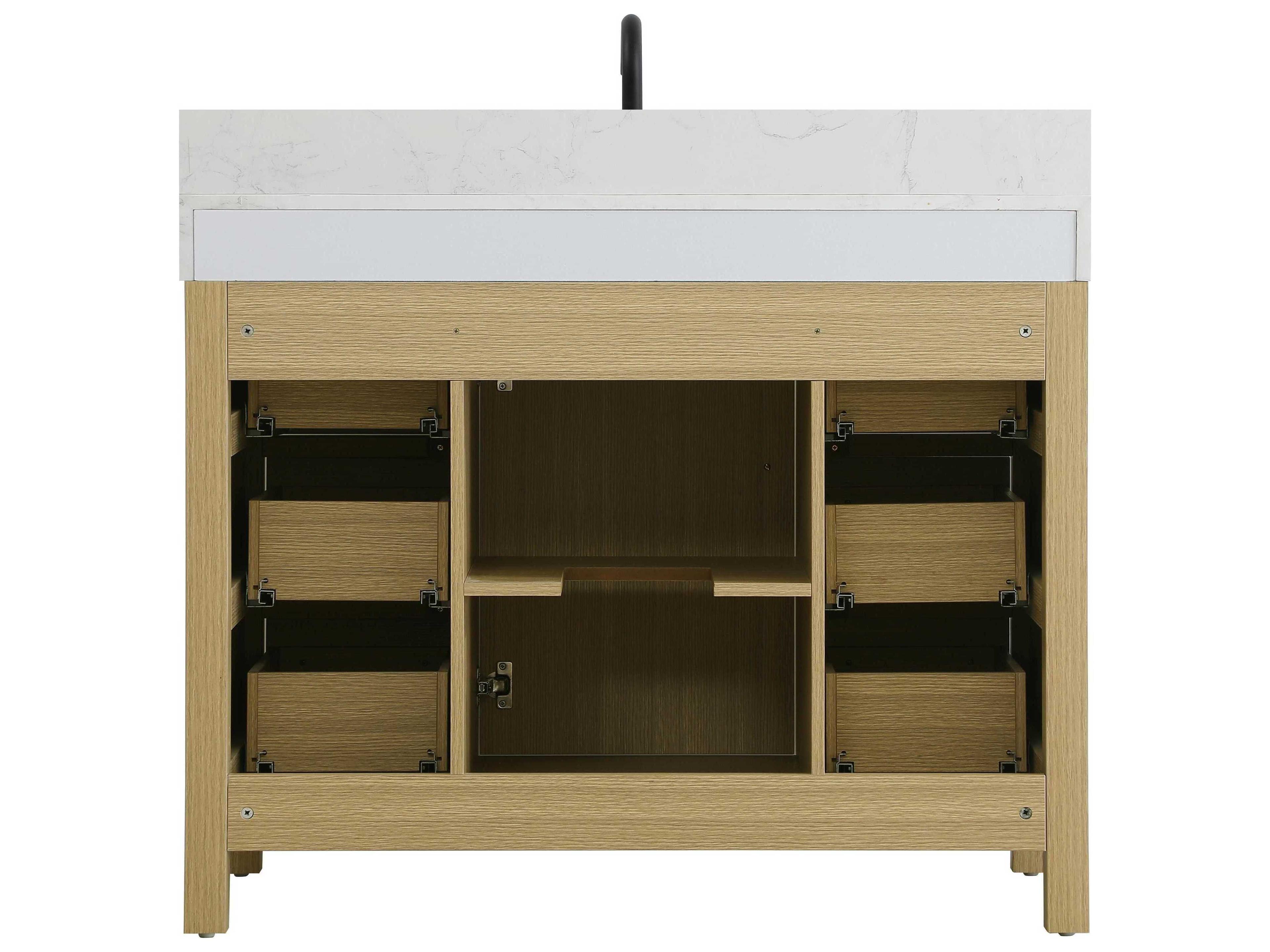 Elegant Lighting Nathan Honey Brown Vanity