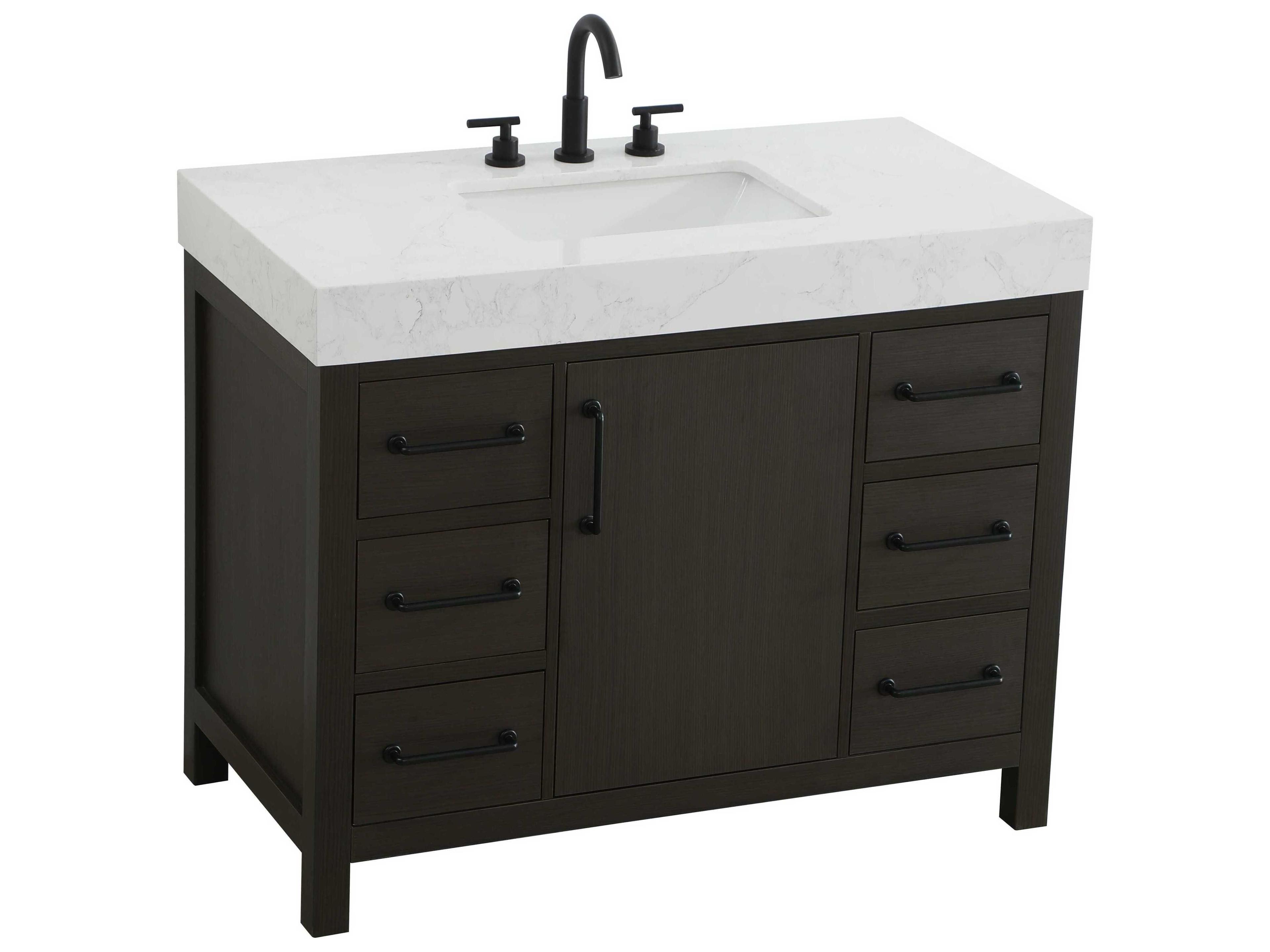 Elegant Lighting Nathan Mocha Brown Vanity