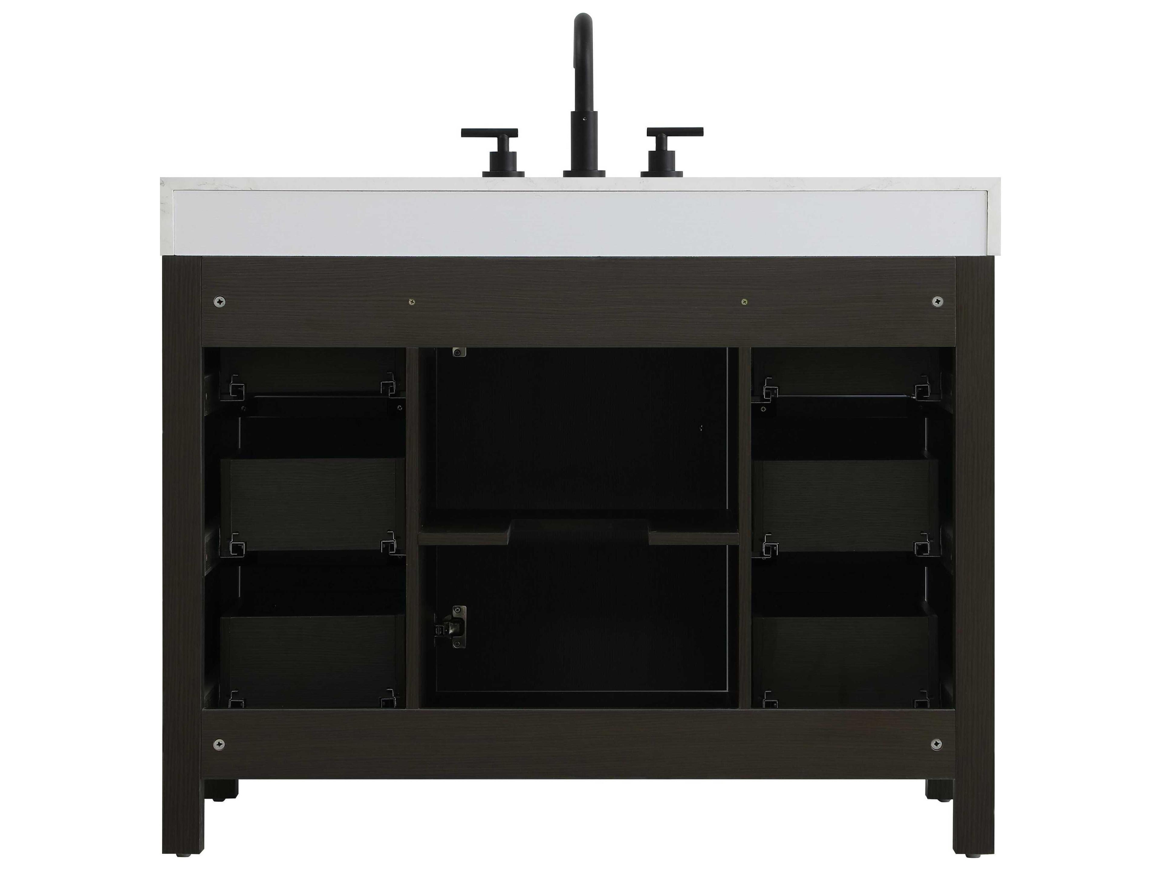 Elegant Lighting Nathan Mocha Brown Vanity