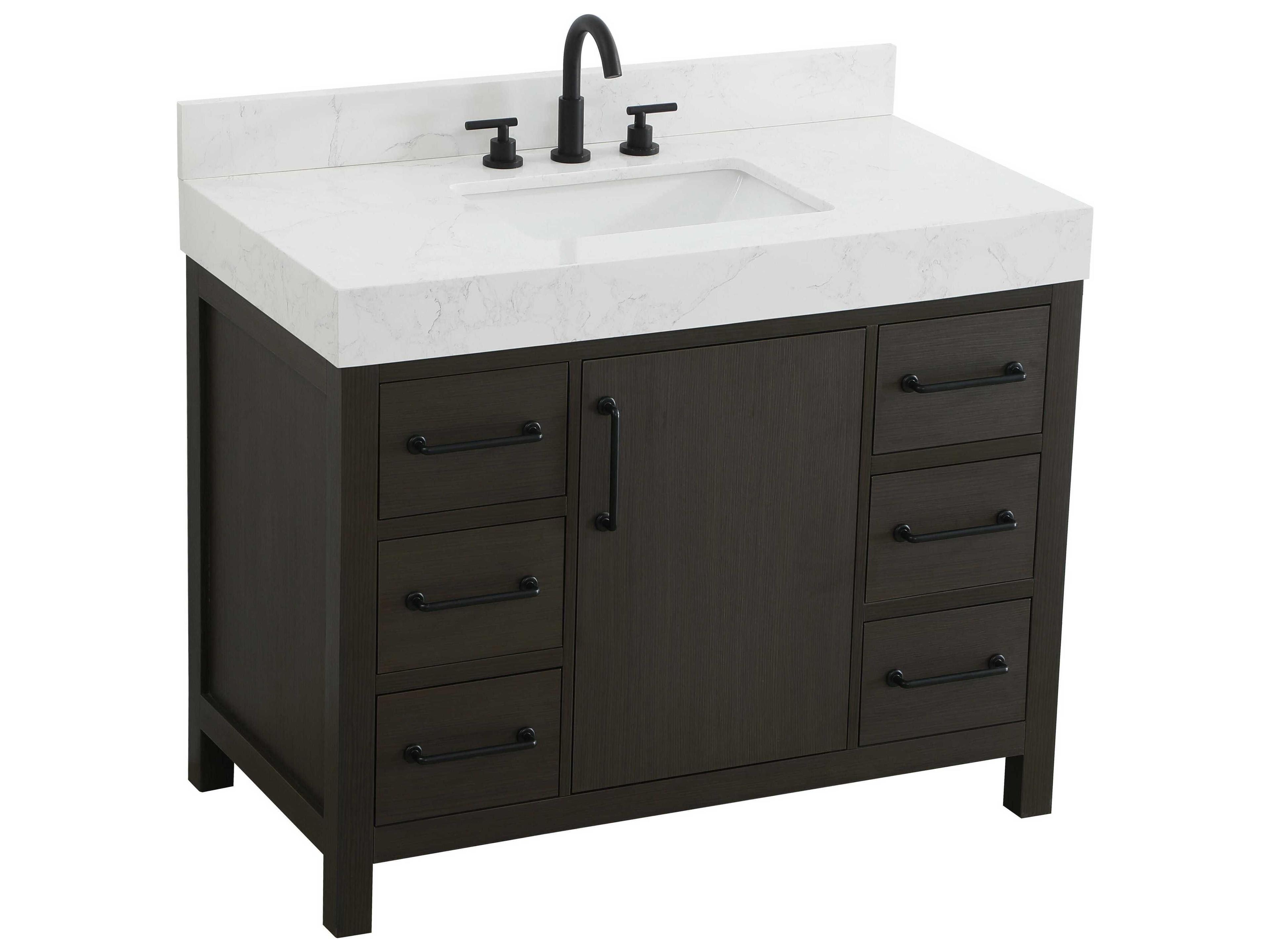 Elegant Lighting Nathan Mocha Brown Vanity