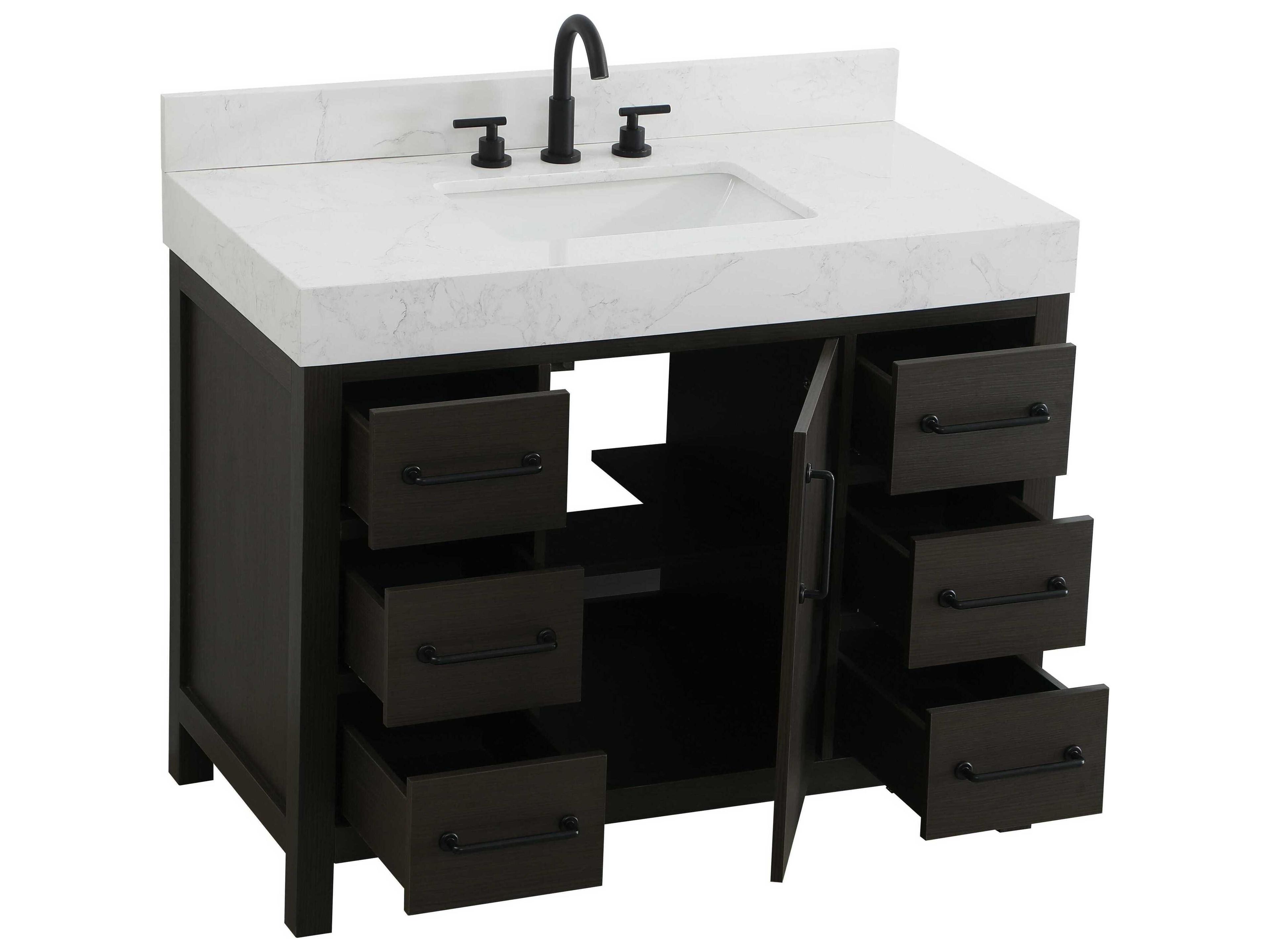 Elegant Lighting Nathan Mocha Brown Vanity